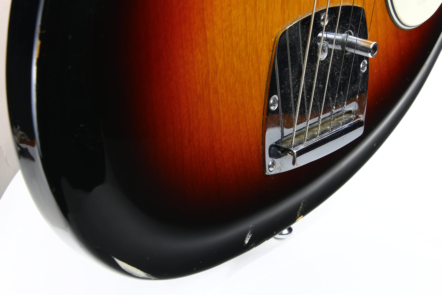 c. 1974 Univox Hi-Flier Phase III -- Kurt Cobain Nirvana, Sunburst, Humbuckers, w/ Hard Case! 1970's High Flyer Mosrite Copy