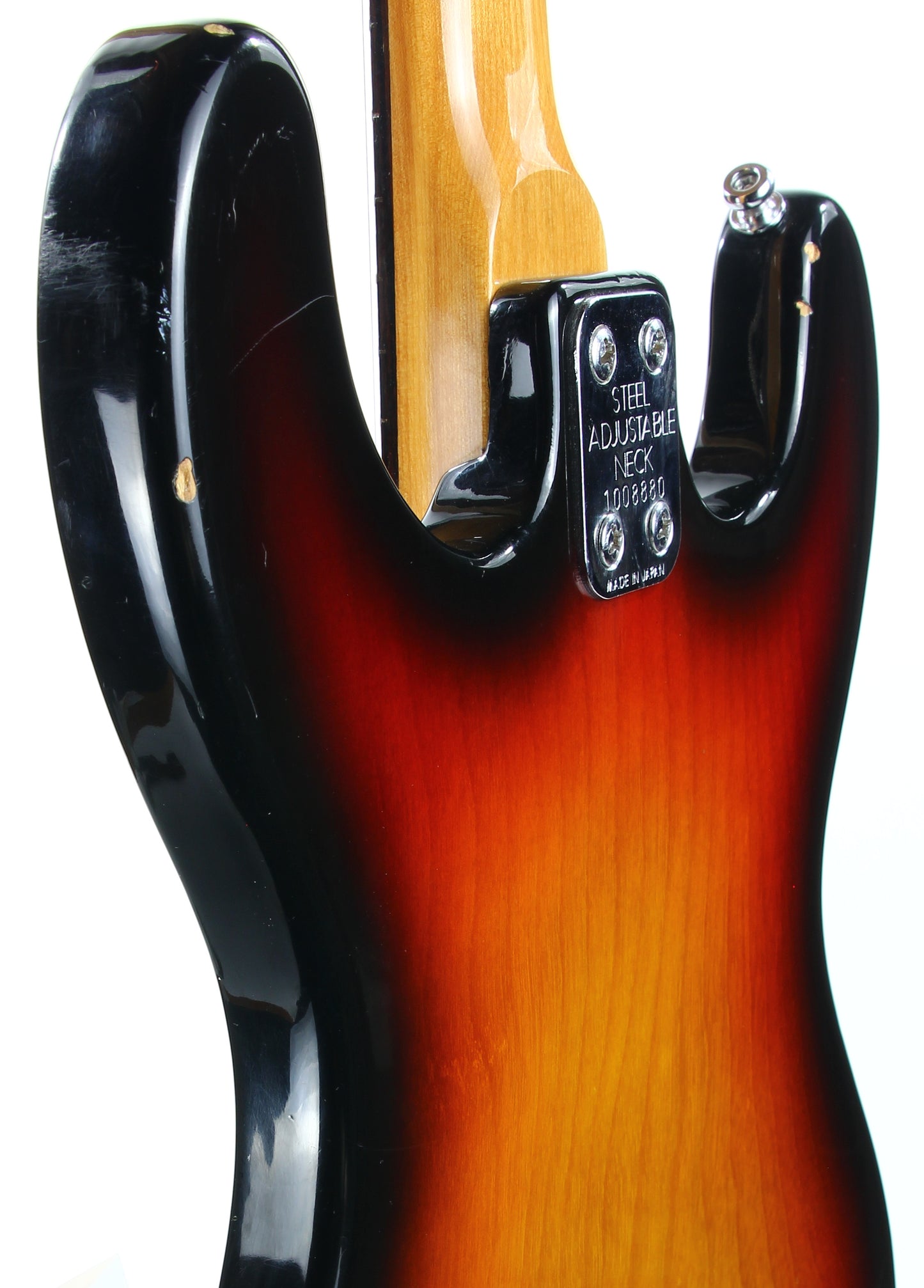 c. 1974 Univox Hi-Flier Phase III -- Kurt Cobain Nirvana, Sunburst, Humbuckers, w/ Hard Case! 1970's High Flyer Mosrite Copy