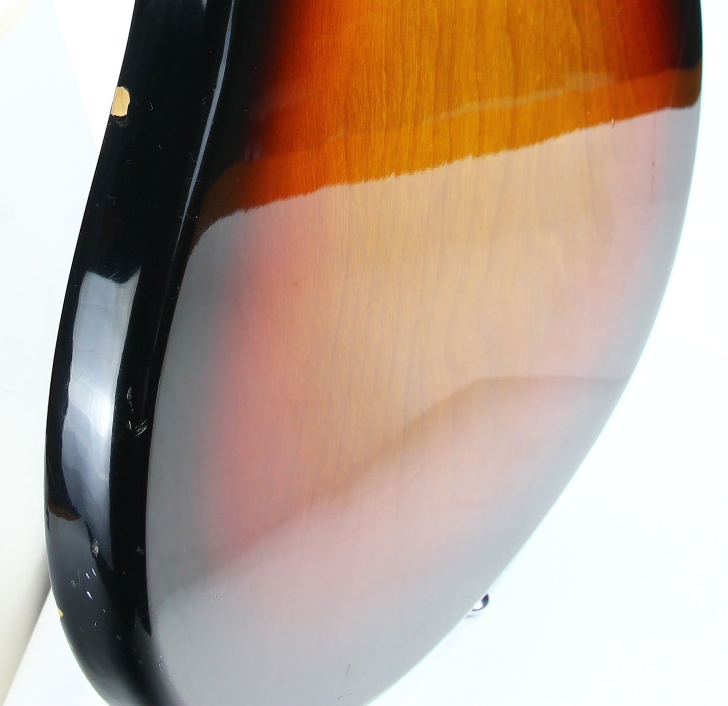 c. 1974 Univox Hi-Flier Phase III -- Kurt Cobain Nirvana, Sunburst, Humbuckers, w/ Hard Case! 1970's High Flyer Mosrite Copy