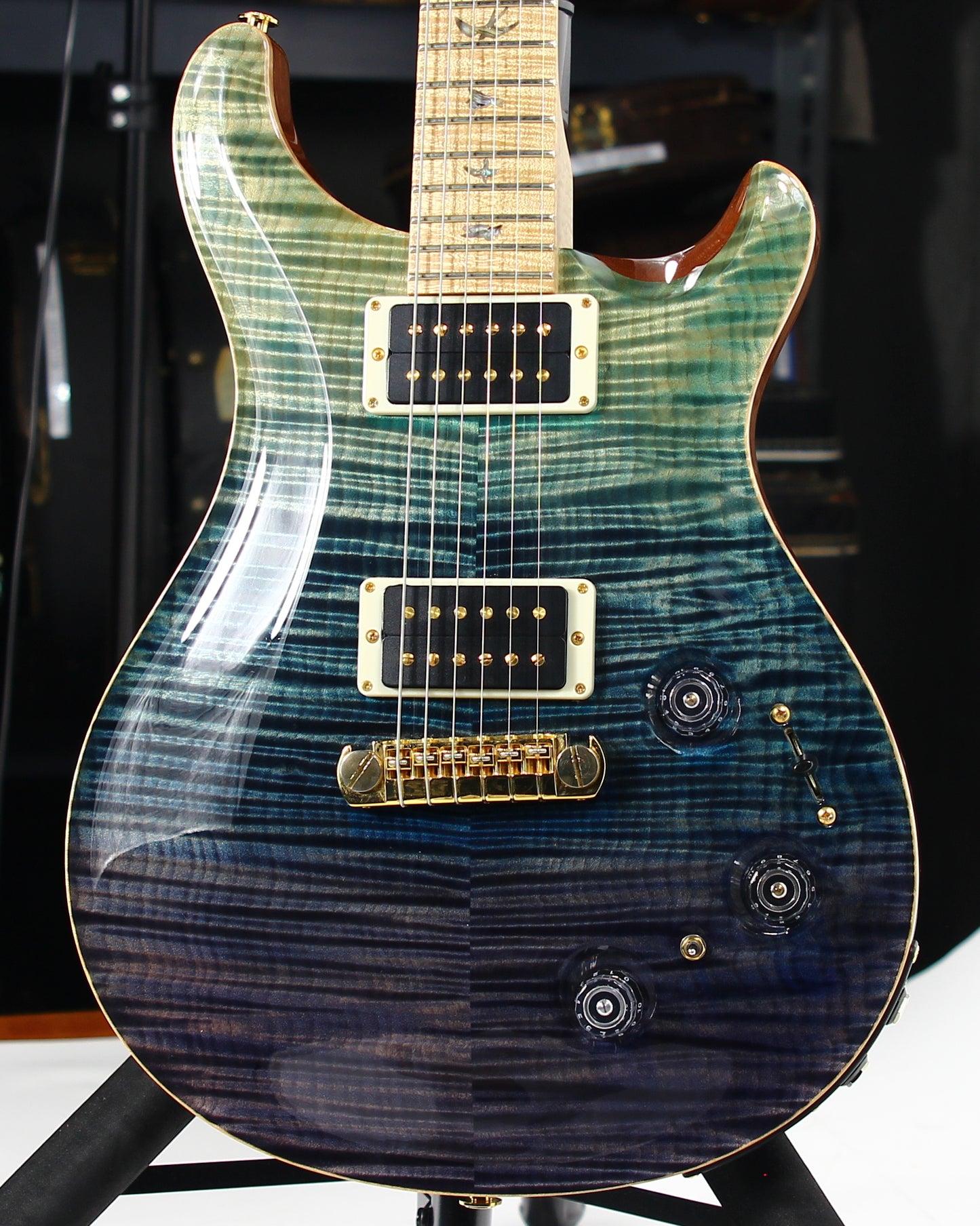 2012 PRS P22 Artist Package Piezo BLUE FADE -- Custom 22, CRAZY FLAMETOP, Flame Neck!