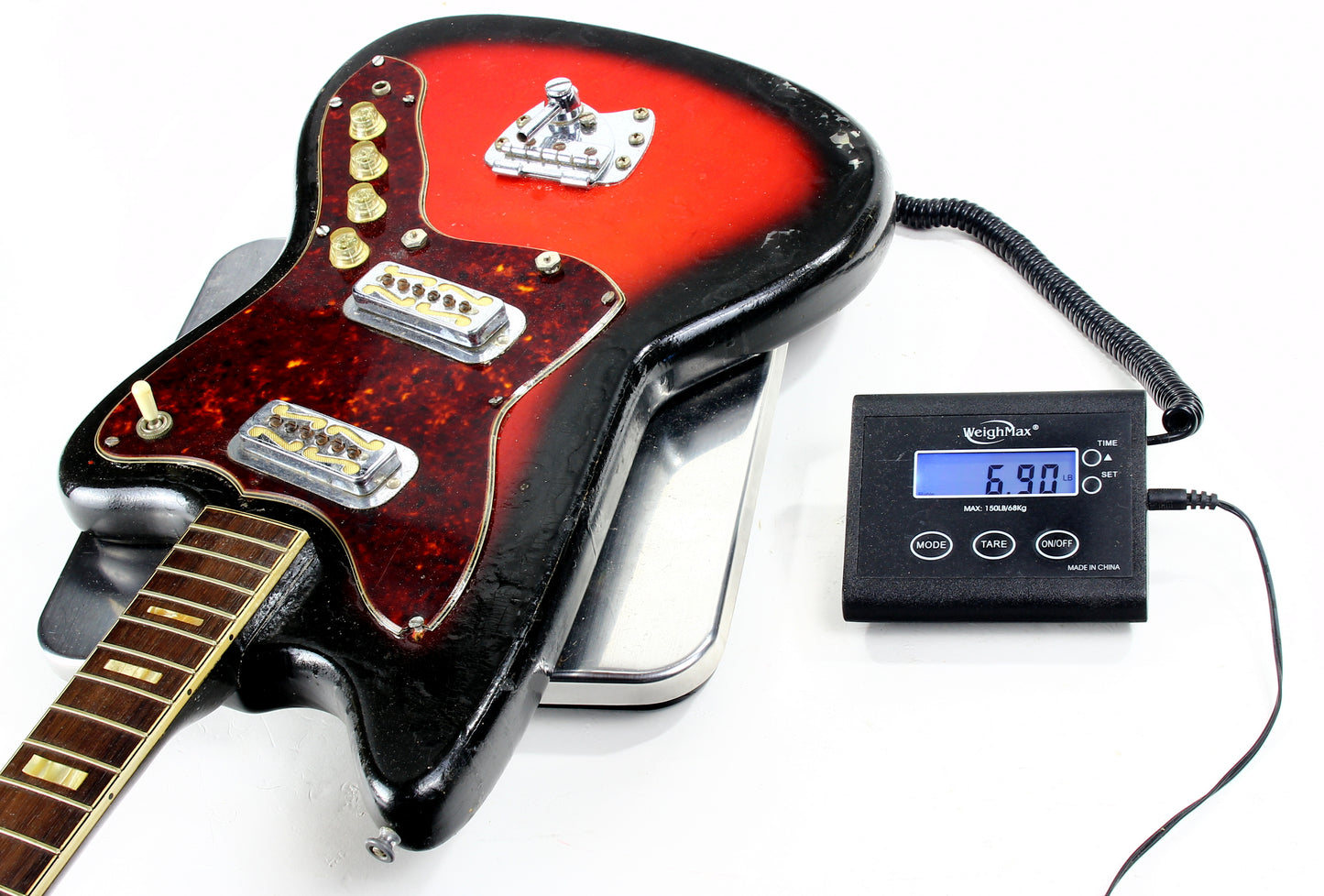 1960’s Harmony Silhouette Project Guitar - 2 Gold Foil Pickups, Sunburst, Original Case