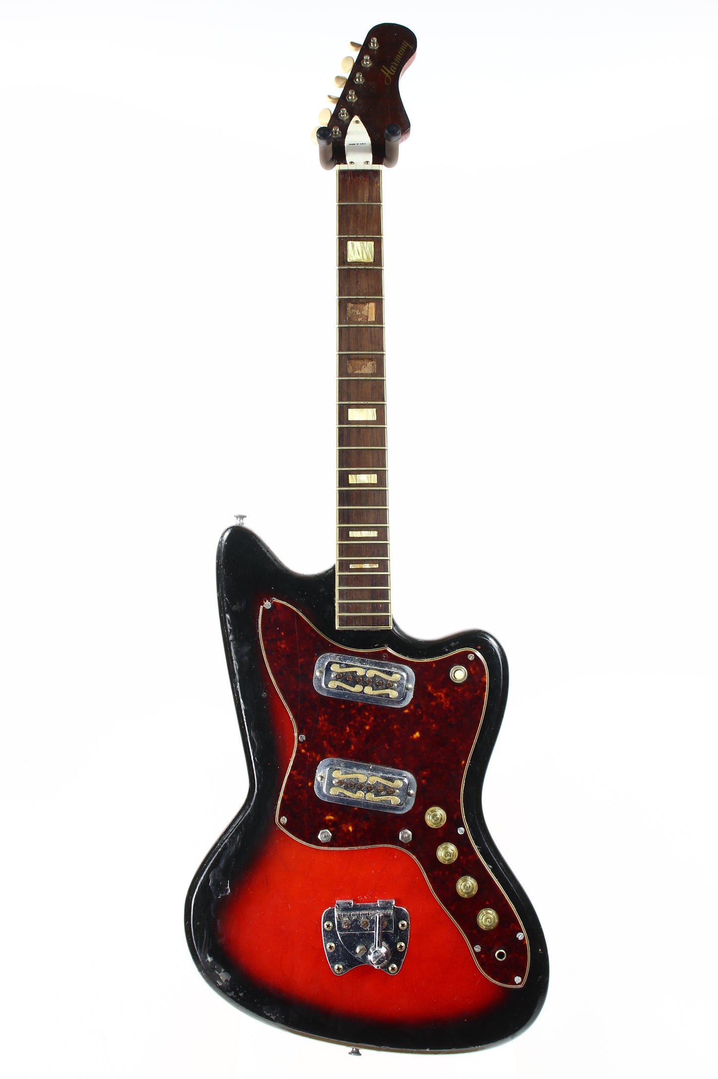 1960’s Harmony Silhouette Project Guitar - 2 Gold Foil Pickups, Sunburst, Original Case