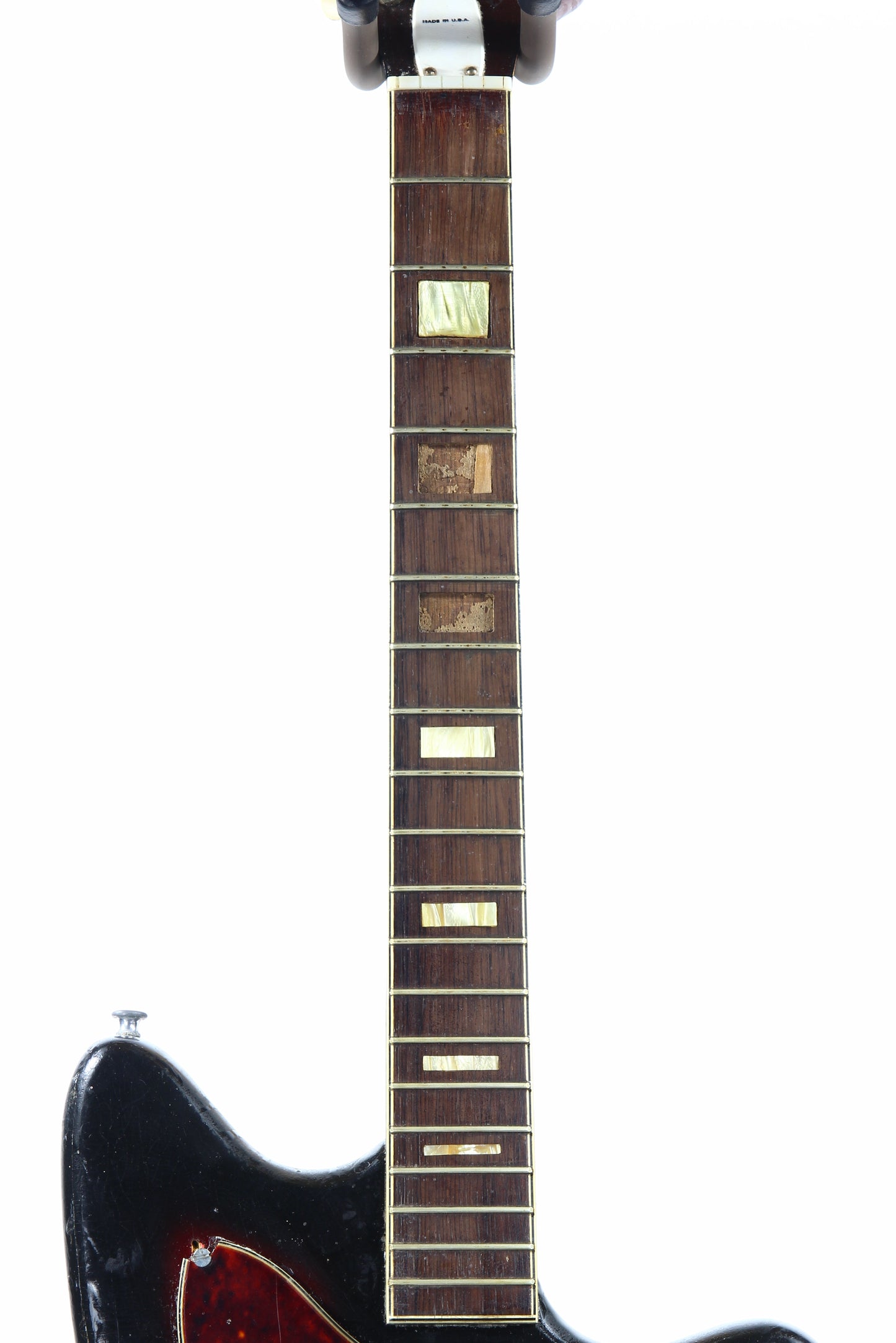 1960’s Harmony Silhouette Project Guitar - 2 Gold Foil Pickups, Sunburst, Original Case