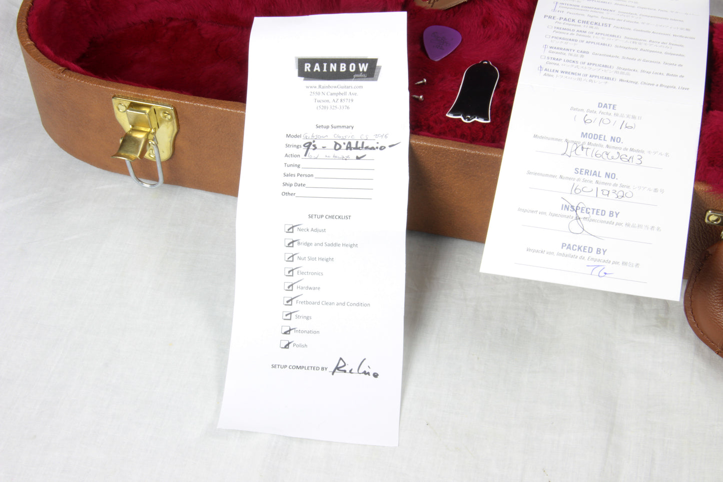 2016 Gibson Les Paul Custom Lite Alpine White Thin Body Gold Hardware Rosewood