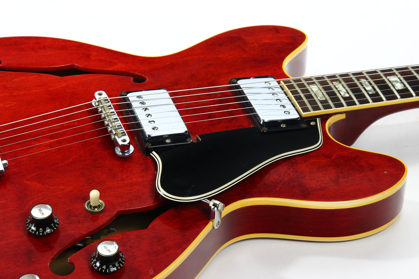 1967 Gibson ES-335 TDC Cherry Red | Dual Patent Number Sticker Humbuckers, Vintage Semi-Hollow Body ES335