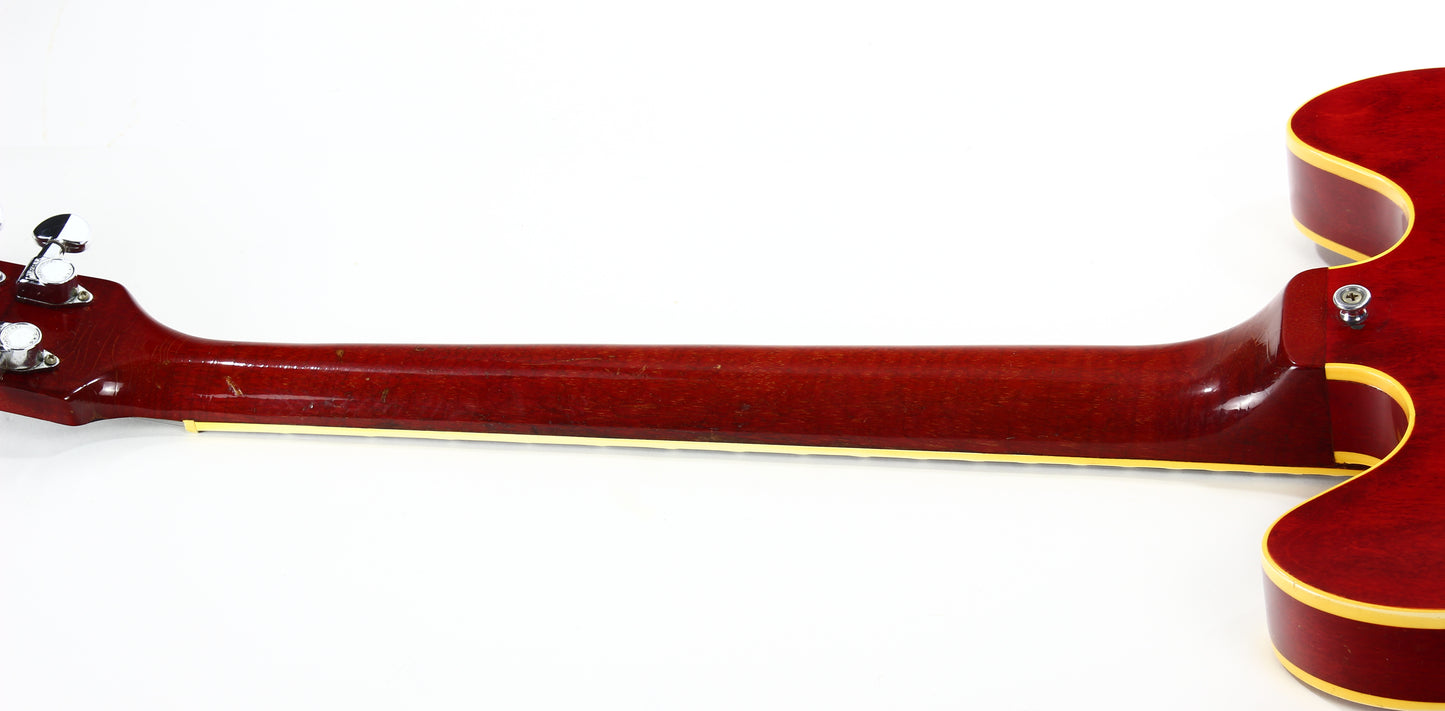 1967 Gibson ES-335 TDC Cherry Red | Dual Patent Number Sticker Humbuckers, Vintage Semi-Hollow Body ES335