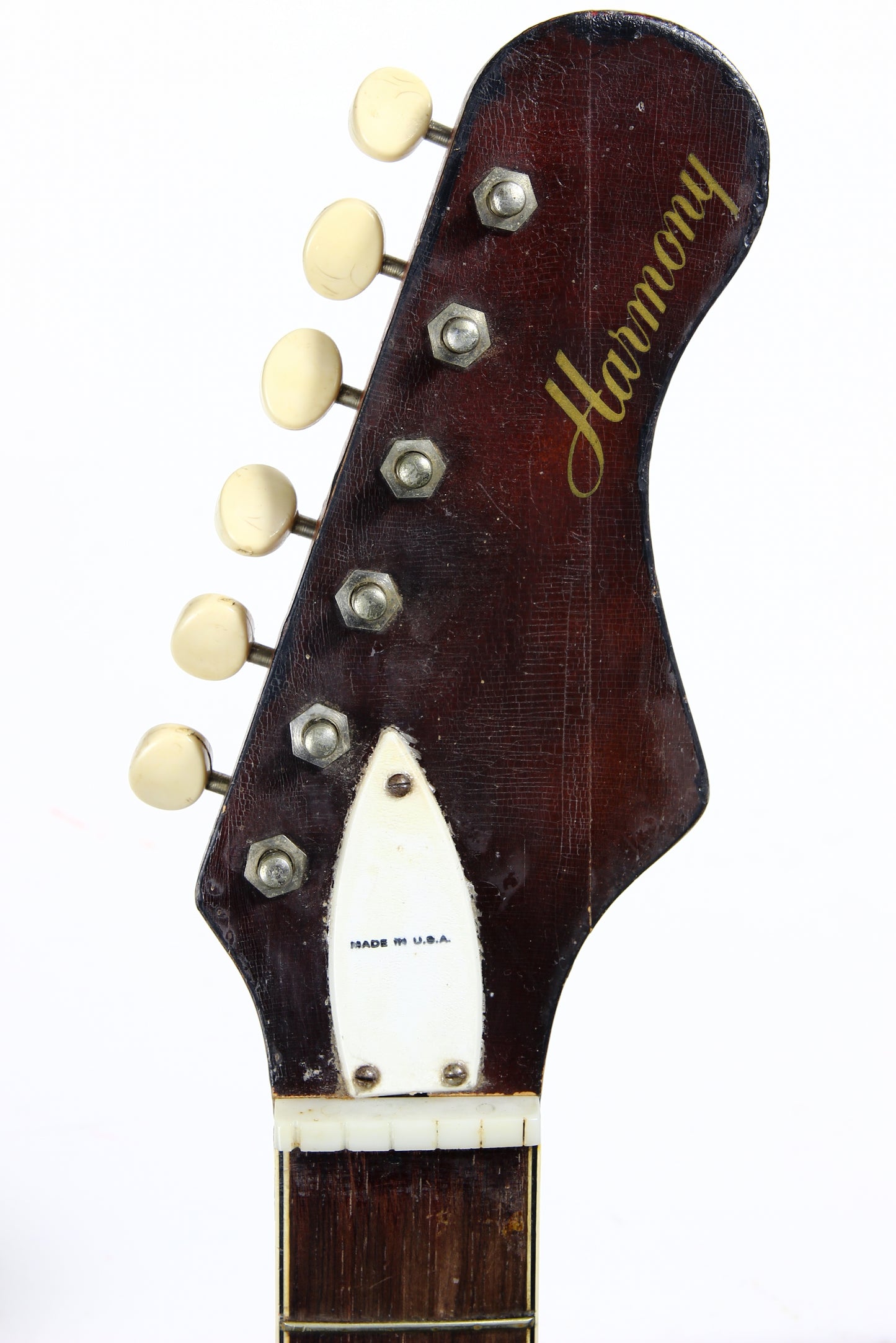 1960’s Harmony Silhouette Project Guitar - 2 Gold Foil Pickups, Sunburst, Original Case