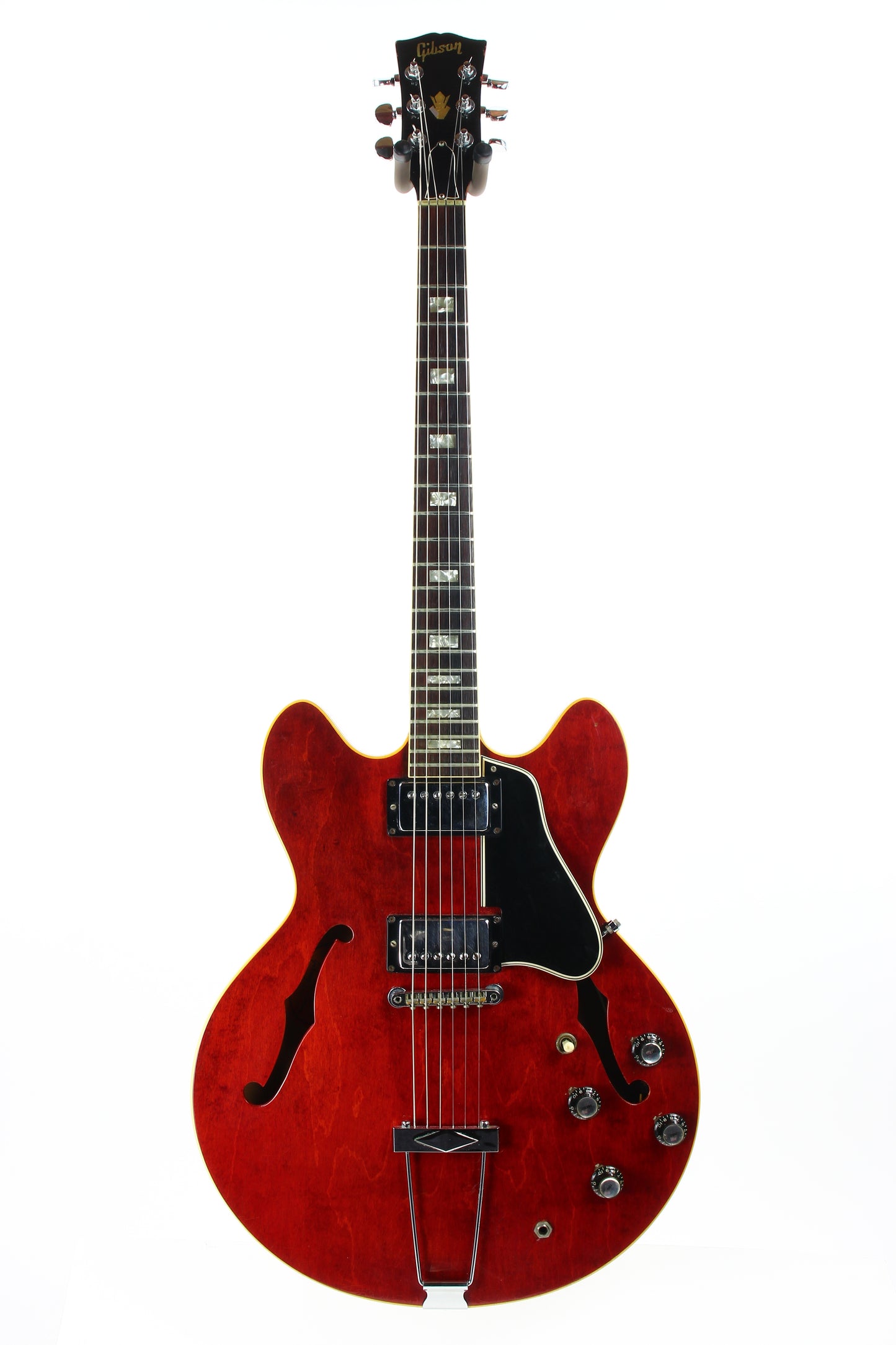 1967 Gibson ES-335 TDC Cherry Red | Dual Patent Number Sticker Humbuckers, Vintage Semi-Hollow Body ES335