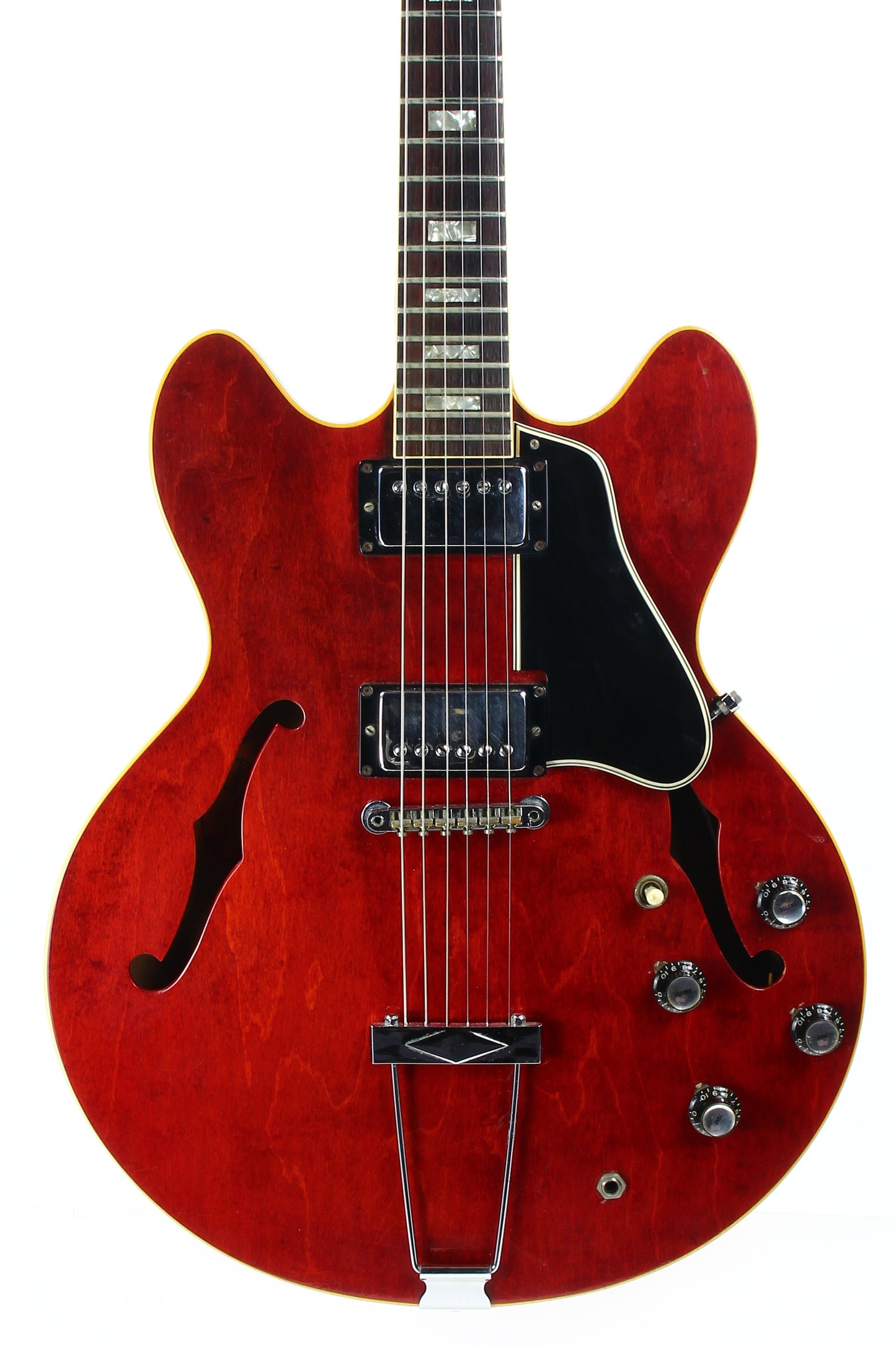 1967 Gibson ES-335 TDC Cherry Red | Dual Patent Number Sticker Humbuckers, Vintage Semi-Hollow Body ES335