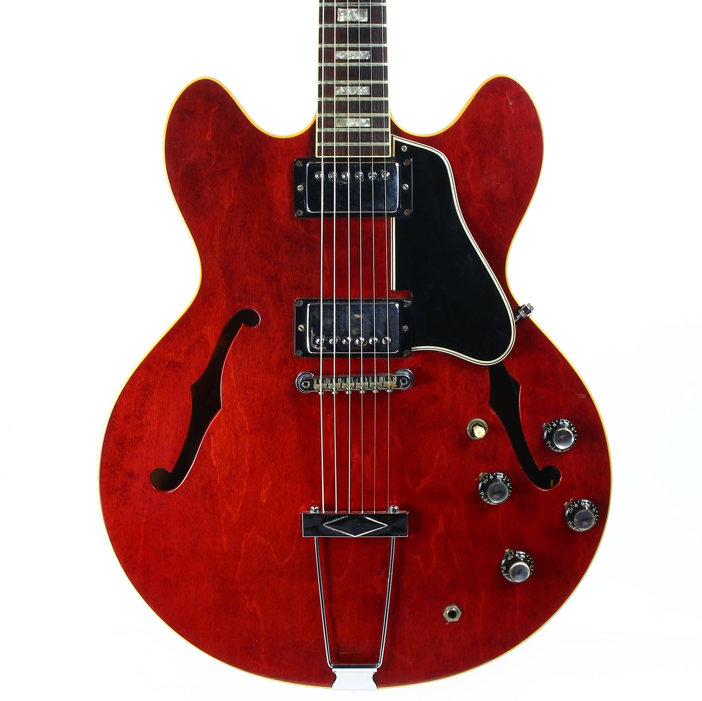 1967 Gibson ES-335 TDC Cherry Red | Dual Patent Number Sticker Humbuckers, Vintage Semi-Hollow Body ES335