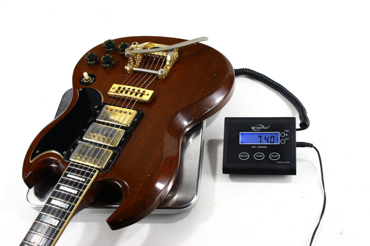 1973 Gibson SG Custom Walnut w/ Bigsby, 3 Pickups! 1970's SG Les Paul! NO BREAKS!