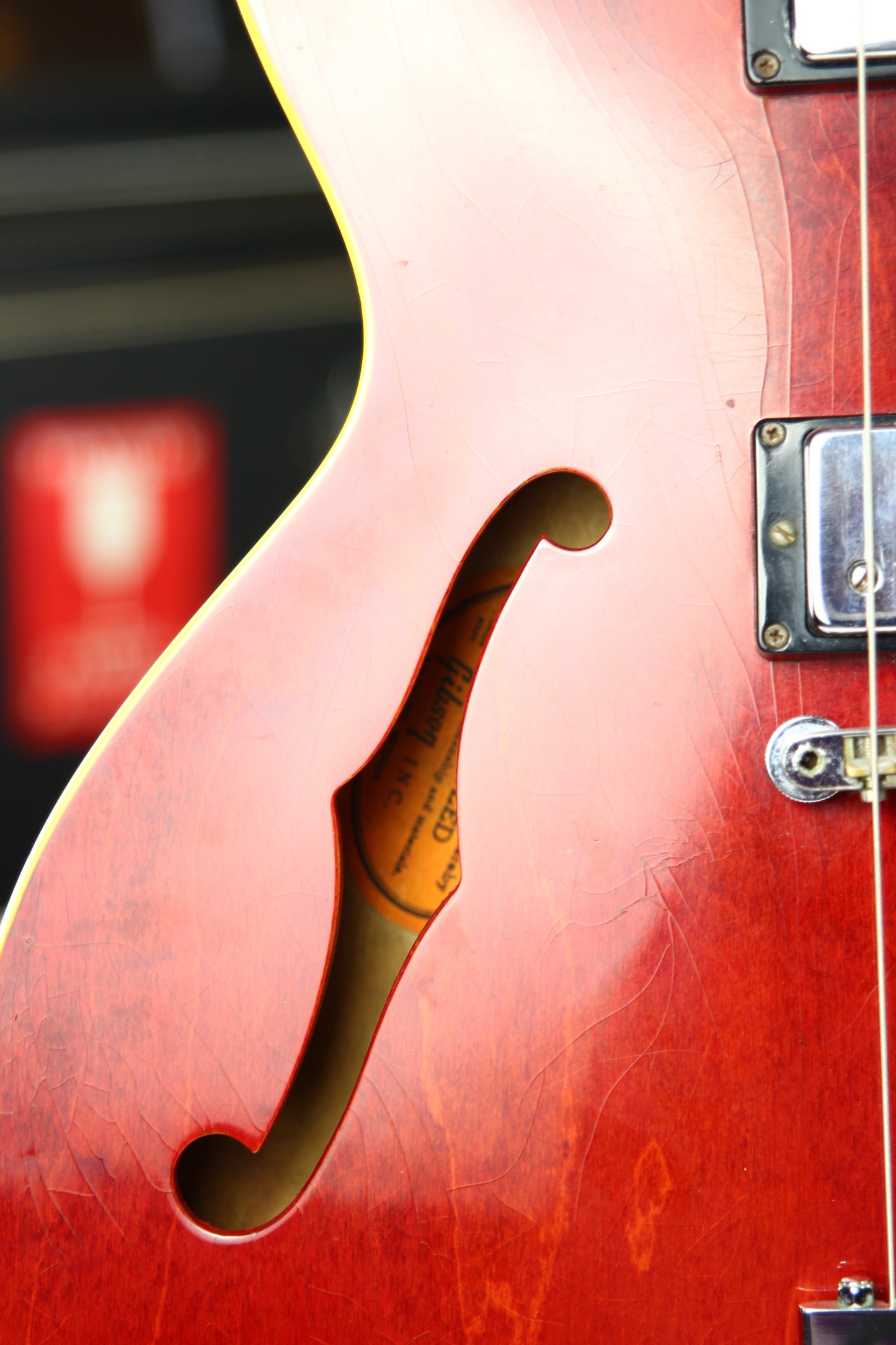 1967 Gibson ES-335 TDC Cherry Red | Dual Patent Number Sticker Humbuckers, Vintage Semi-Hollow Body ES335