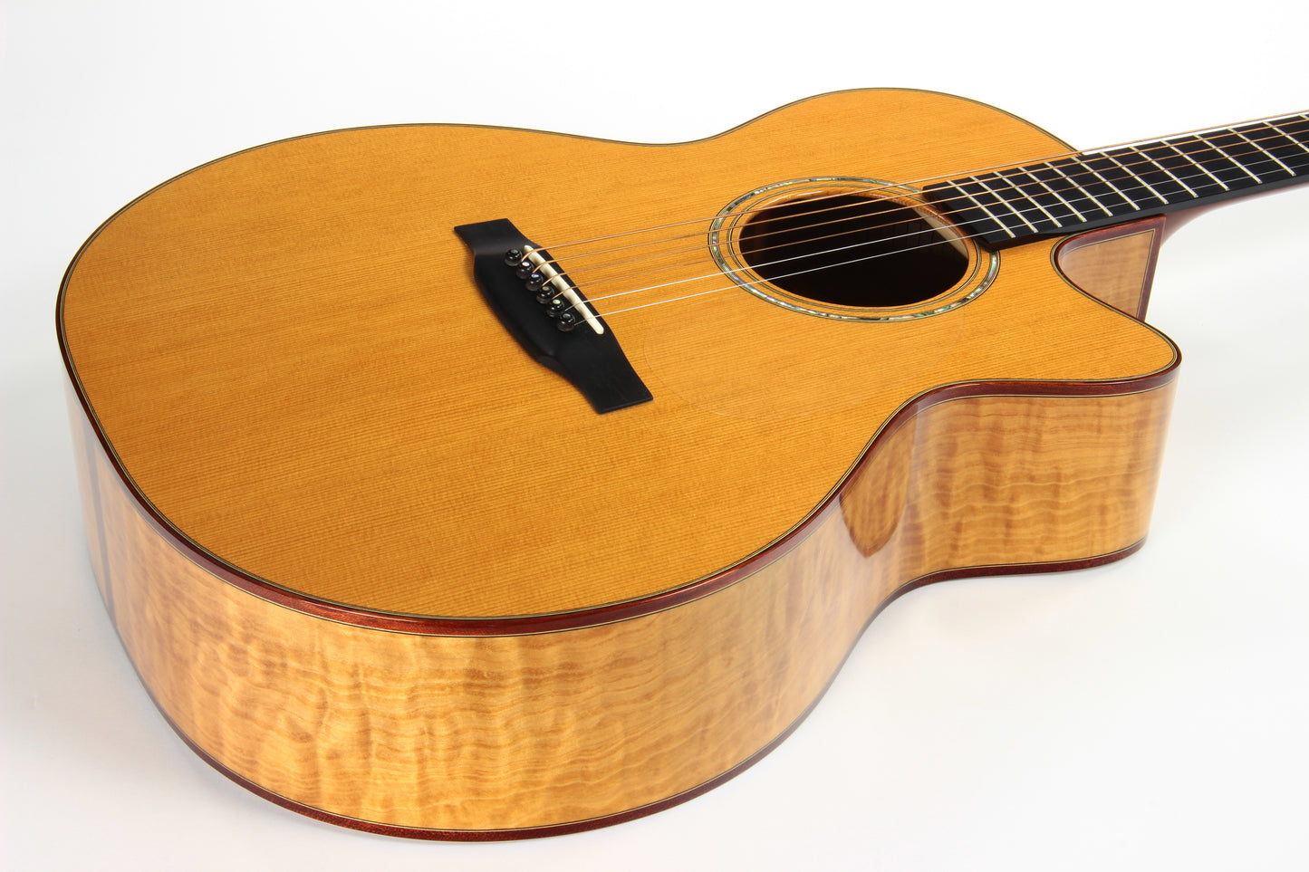 Michael Baranik SJ Steel String Acoustic Guitar CX Cedar Top/Quilted Maple - 2000