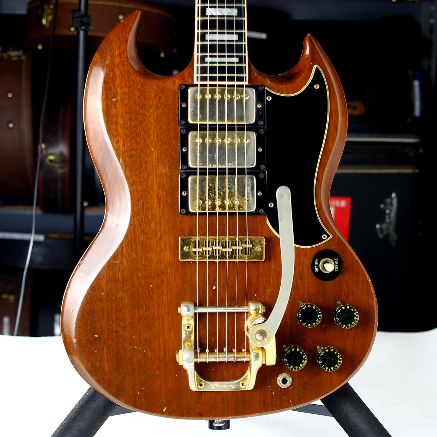 1973 Gibson SG Custom Walnut w/ Bigsby, 3 Pickups! 1970's SG Les Paul! NO BREAKS!