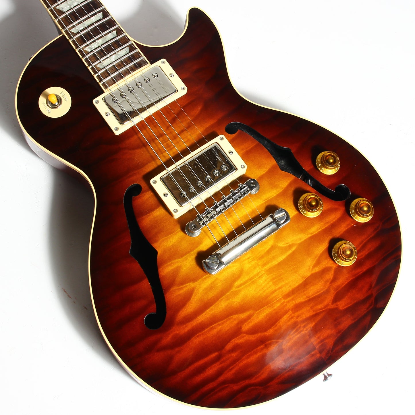 RARE 1997 Gibson Custom Shop Les Paul Florentine Standard KILLER QUILT Hollowbody ES - Yamano Special Quote 1959