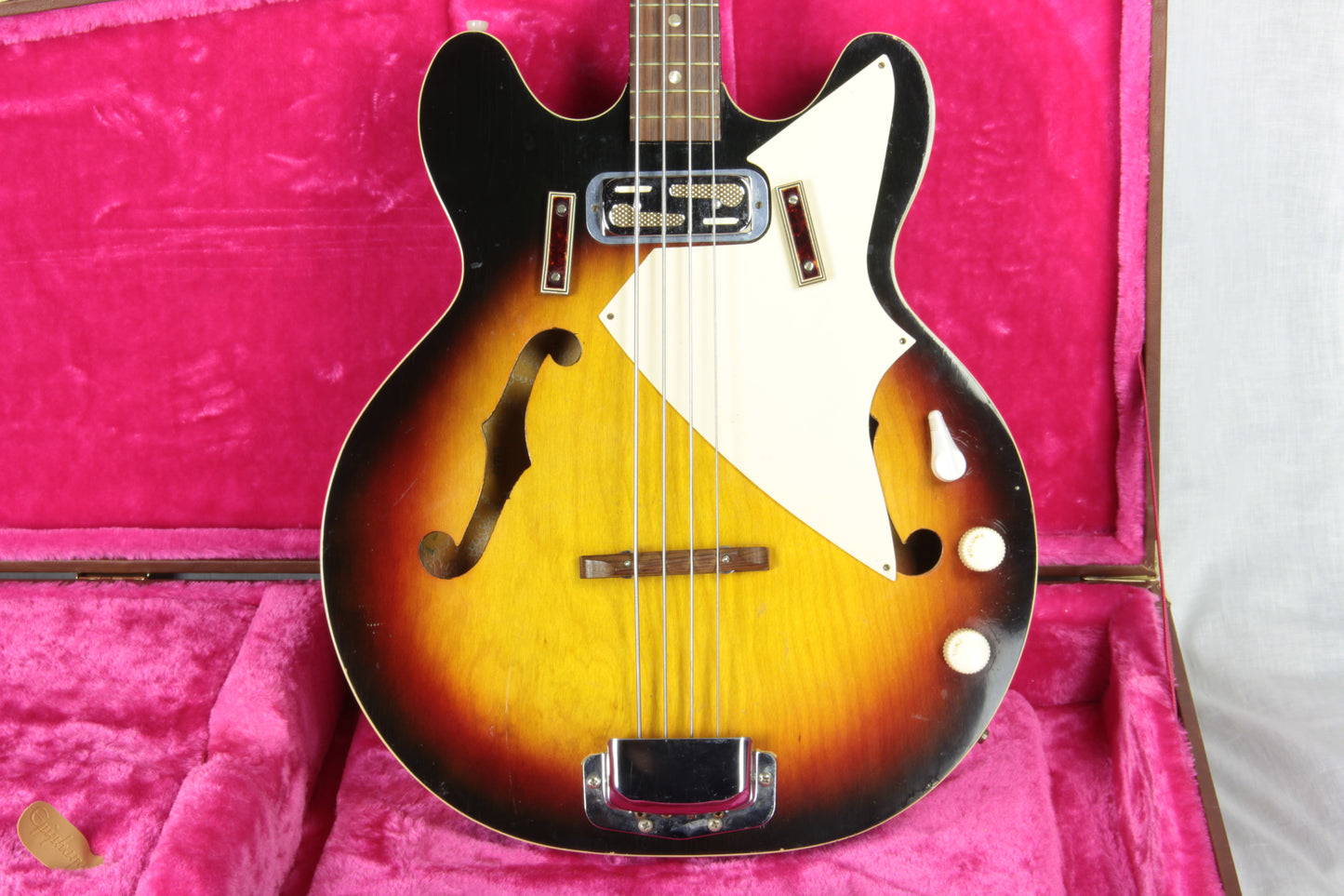 1971 Harmony H22/1 Double Cutaway Electric Bass Sunburst! H-22 1960's 1970's Vintage