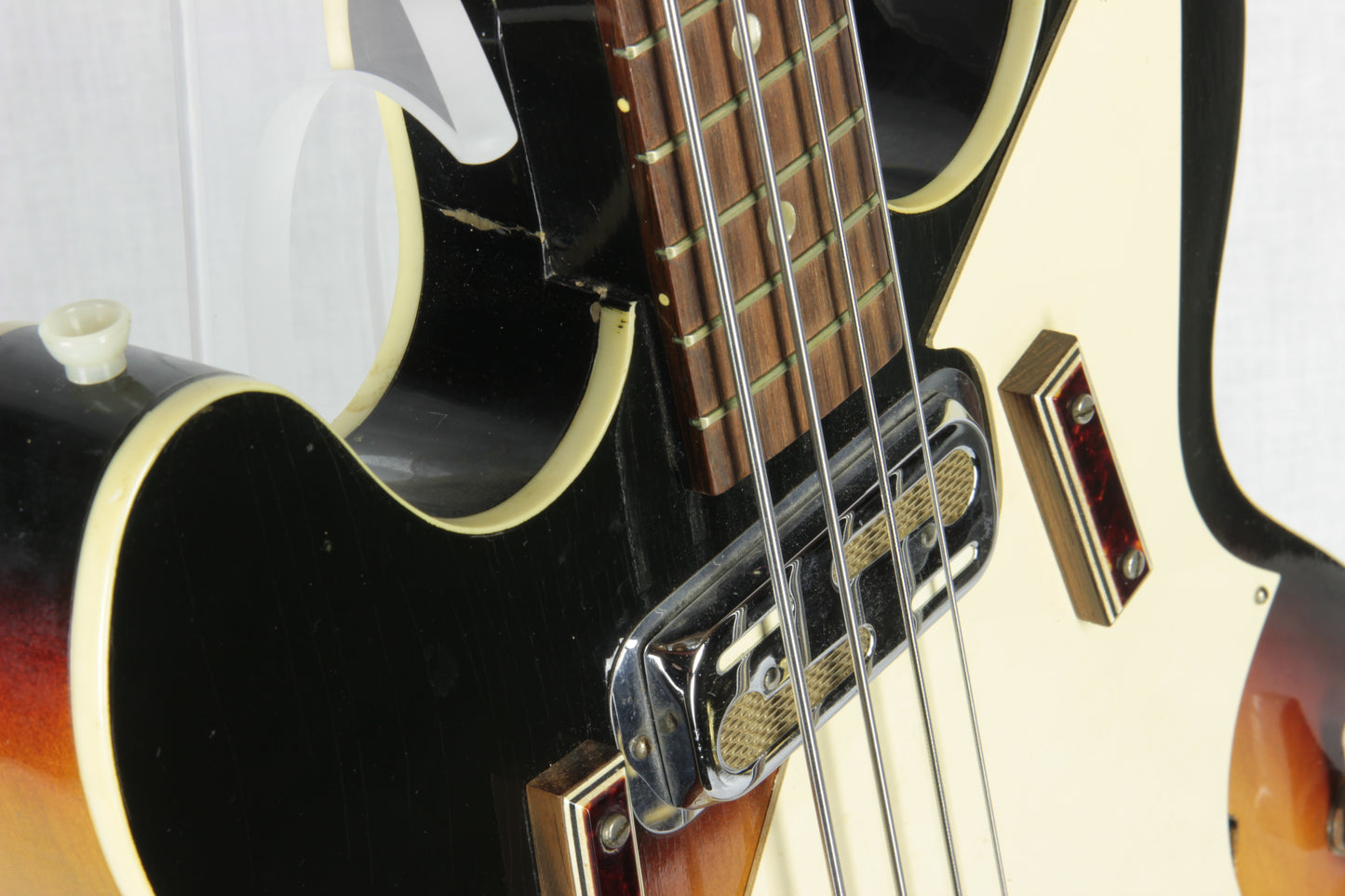 1971 Harmony H22/1 Double Cutaway Electric Bass Sunburst! H-22 1960's 1970's Vintage