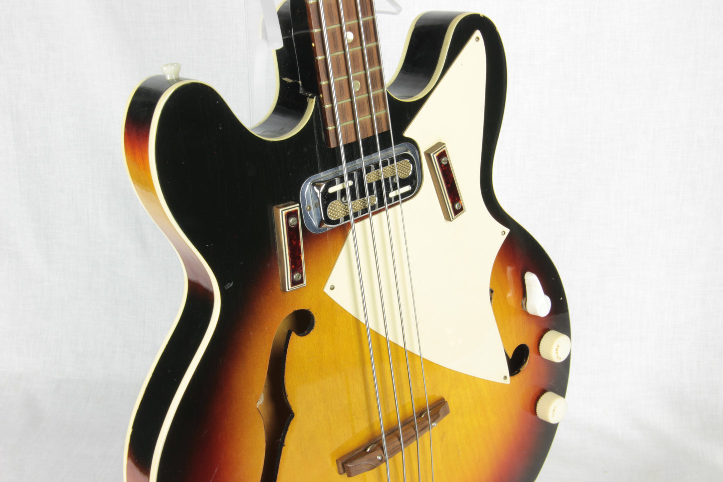 1971 Harmony H22/1 Double Cutaway Electric Bass Sunburst! H-22 1960's 1970's Vintage