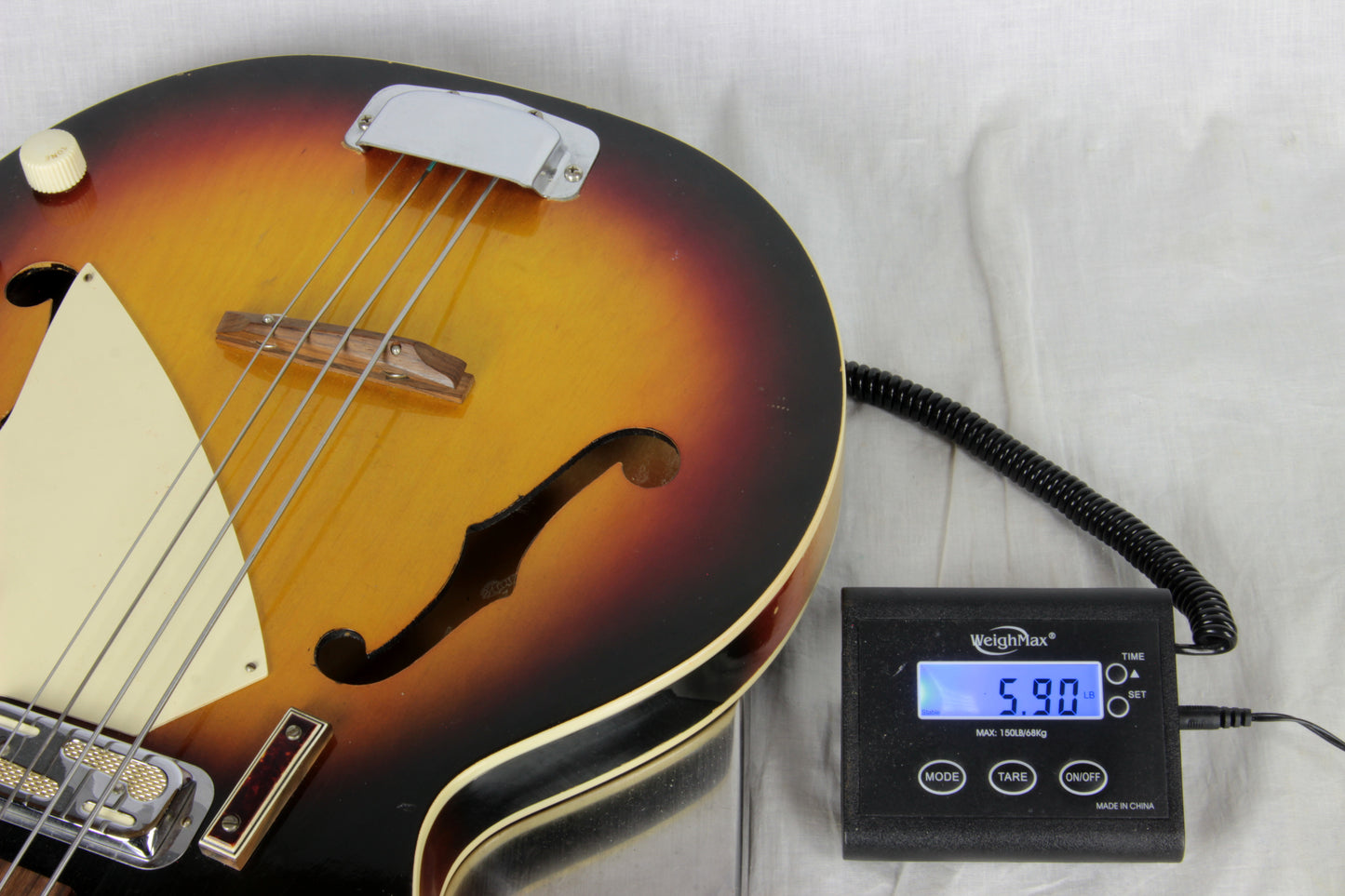 1971 Harmony H22/1 Double Cutaway Electric Bass Sunburst! H-22 1960's 1970's Vintage
