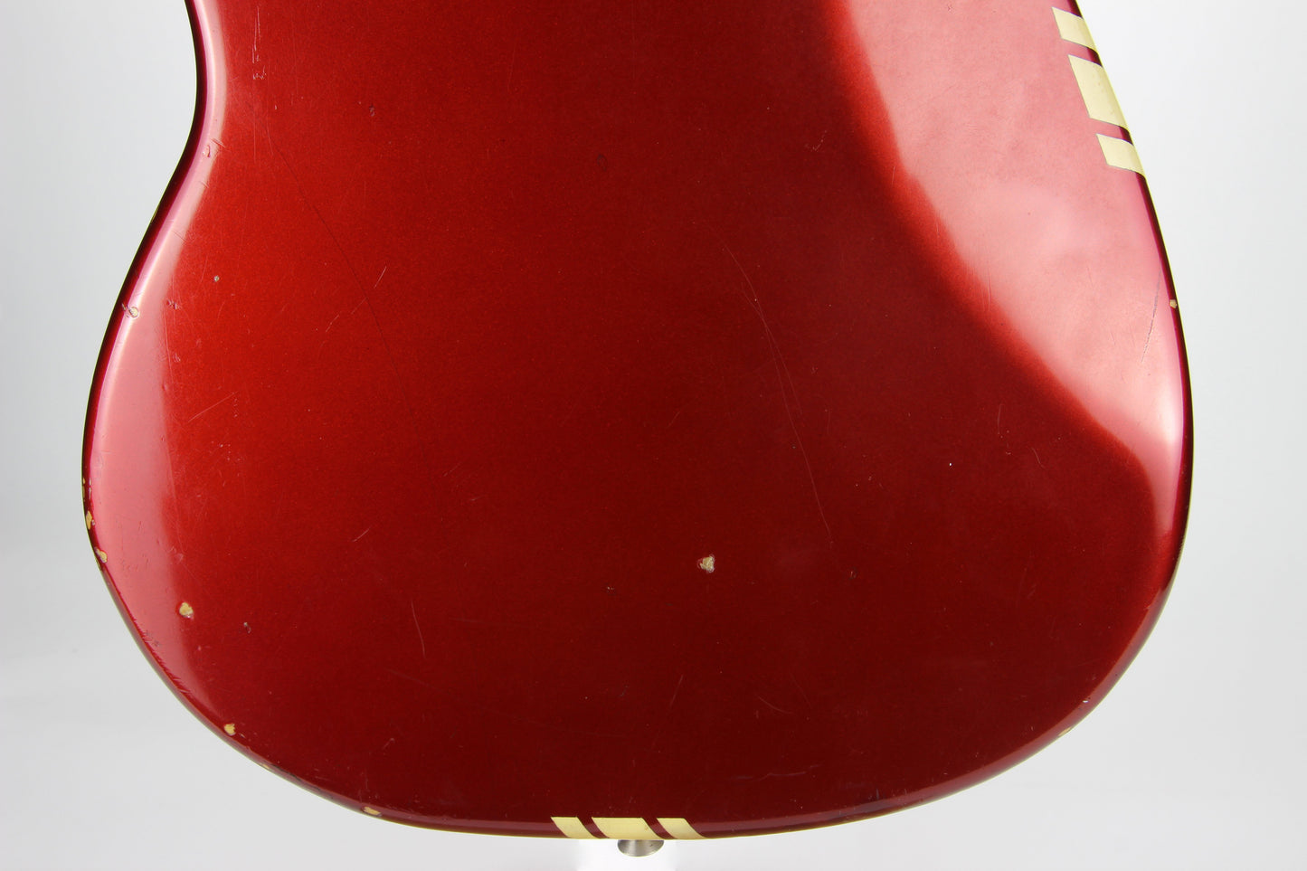 1974 Fender Competition Mustang Candy Apple Red w/ Racing Stripe -- Vintage 1970's Guitar