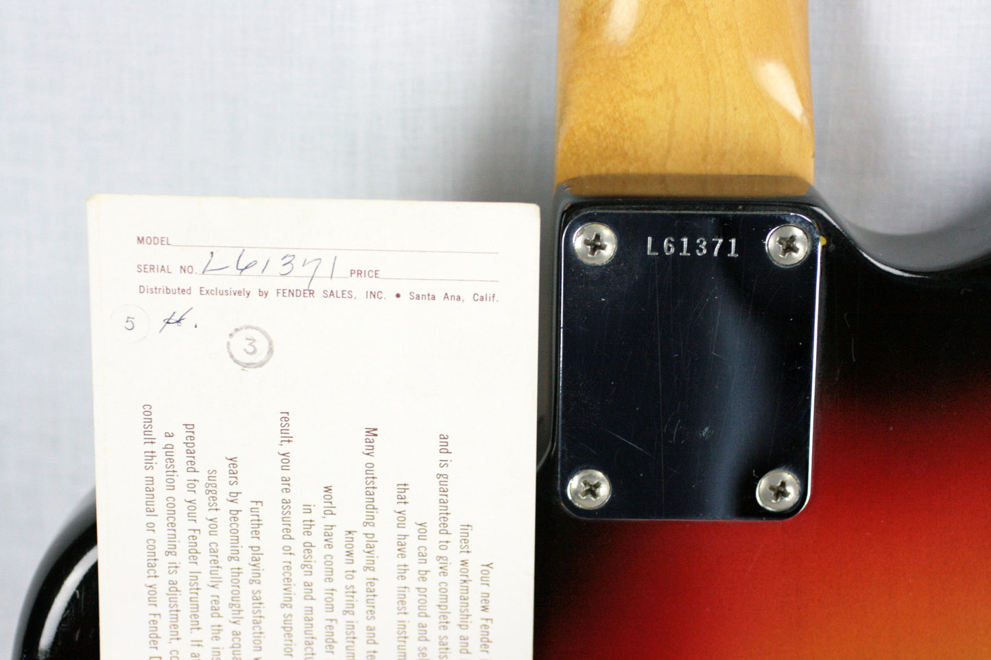 1965 Fender Jazzmaster Sunburst CLAY DOTS! L-Series Offset! jaguar stratocaster scale Pre-CBS