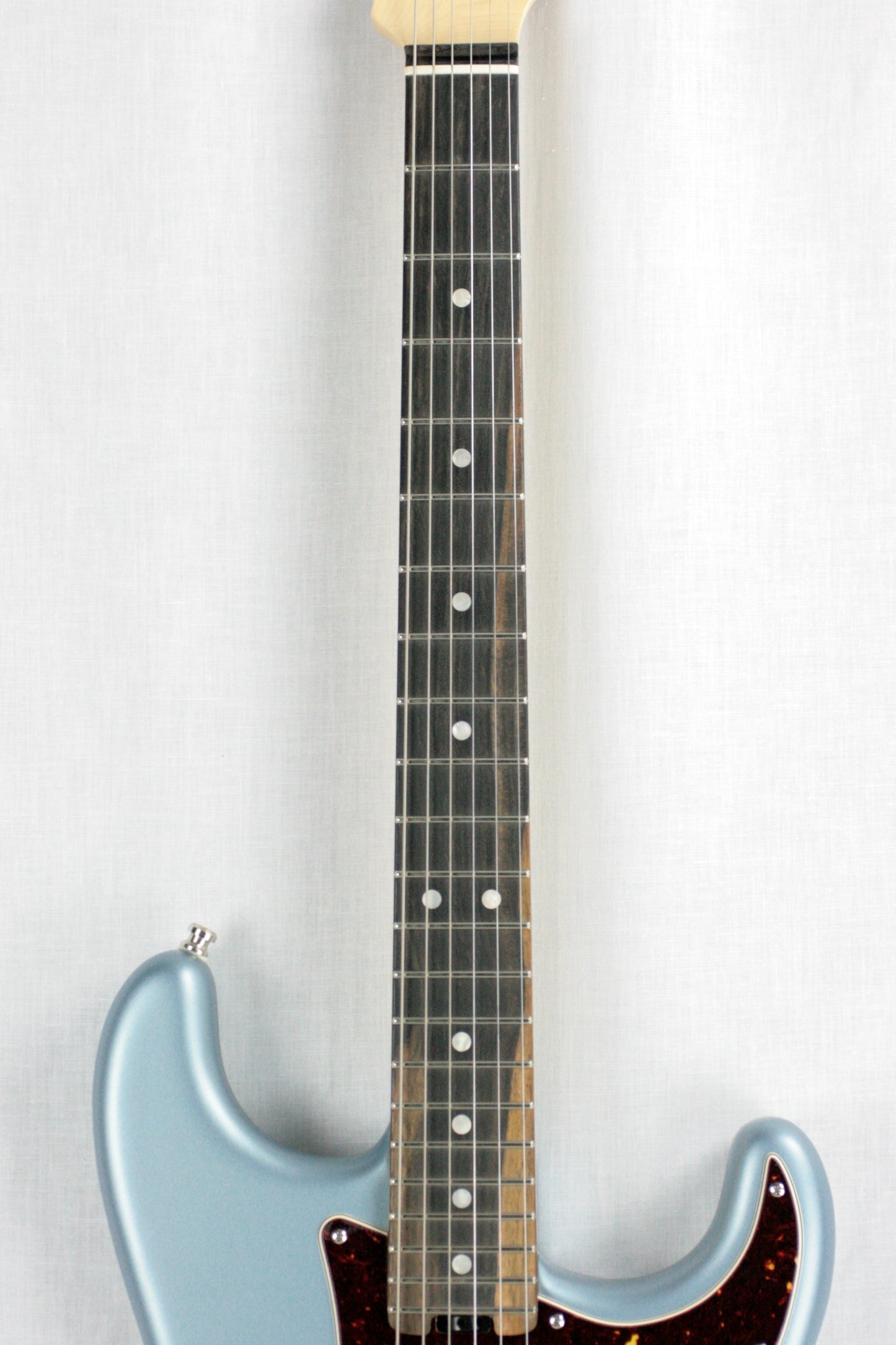 2018 Fender American Elite Stratocaster HSS EBONY Shawbucker Satin Ice Blue Metallic USA Strat