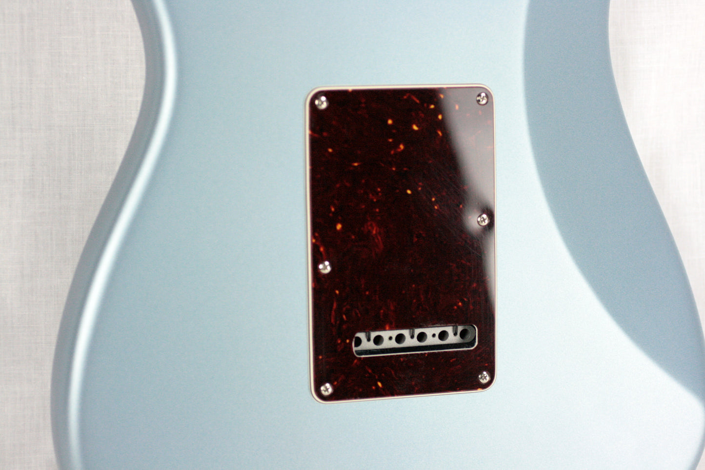 2018 Fender American Elite Stratocaster HSS EBONY Shawbucker Satin Ice Blue Metallic USA Strat