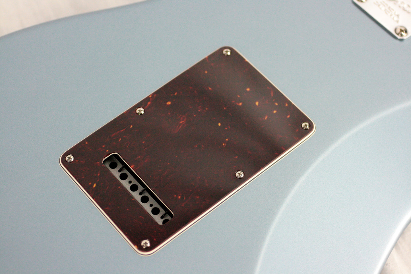 2018 Fender American Elite Stratocaster HSS EBONY Shawbucker Satin Ice Blue Metallic USA Strat