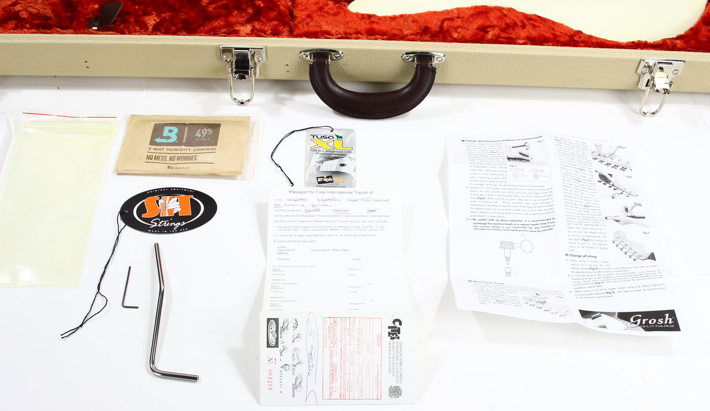 Don Grosh 20th Anniversary BRAZILIAN ROSEWOOD ElectraJet Custom Offset Olympic White - Master Grade!