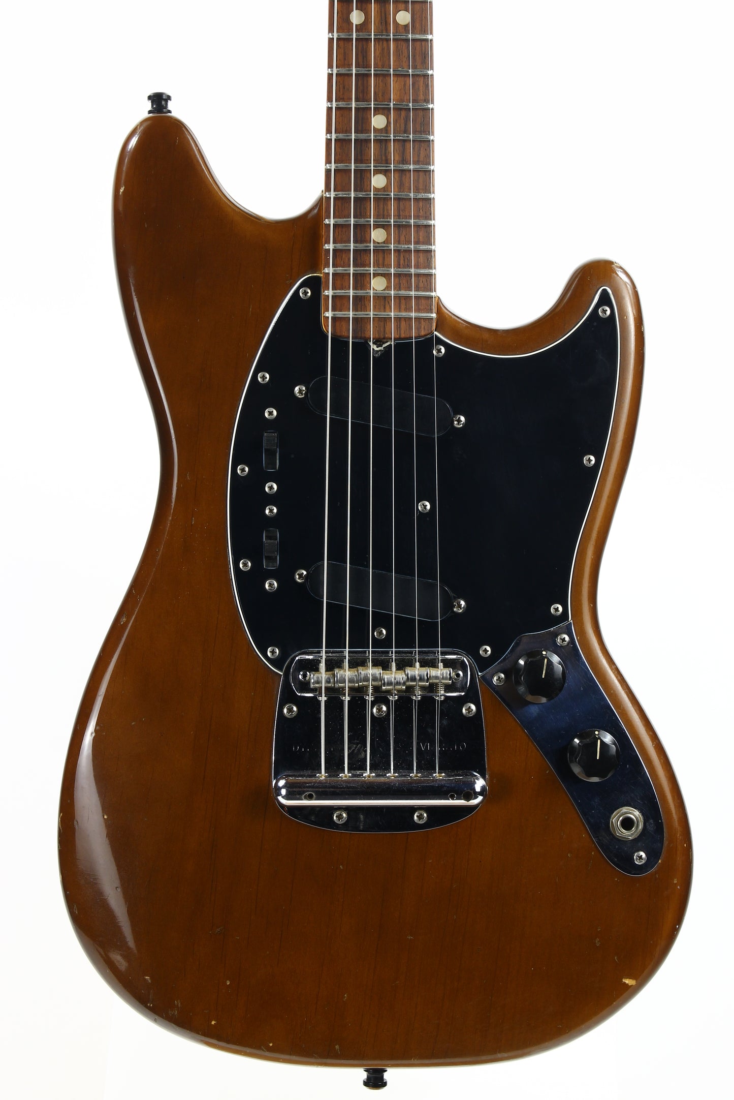 1975 Fender Mustang Walnut Mocha Brown w/ Original Case - Offset Body, Kurt Cobain-type!
