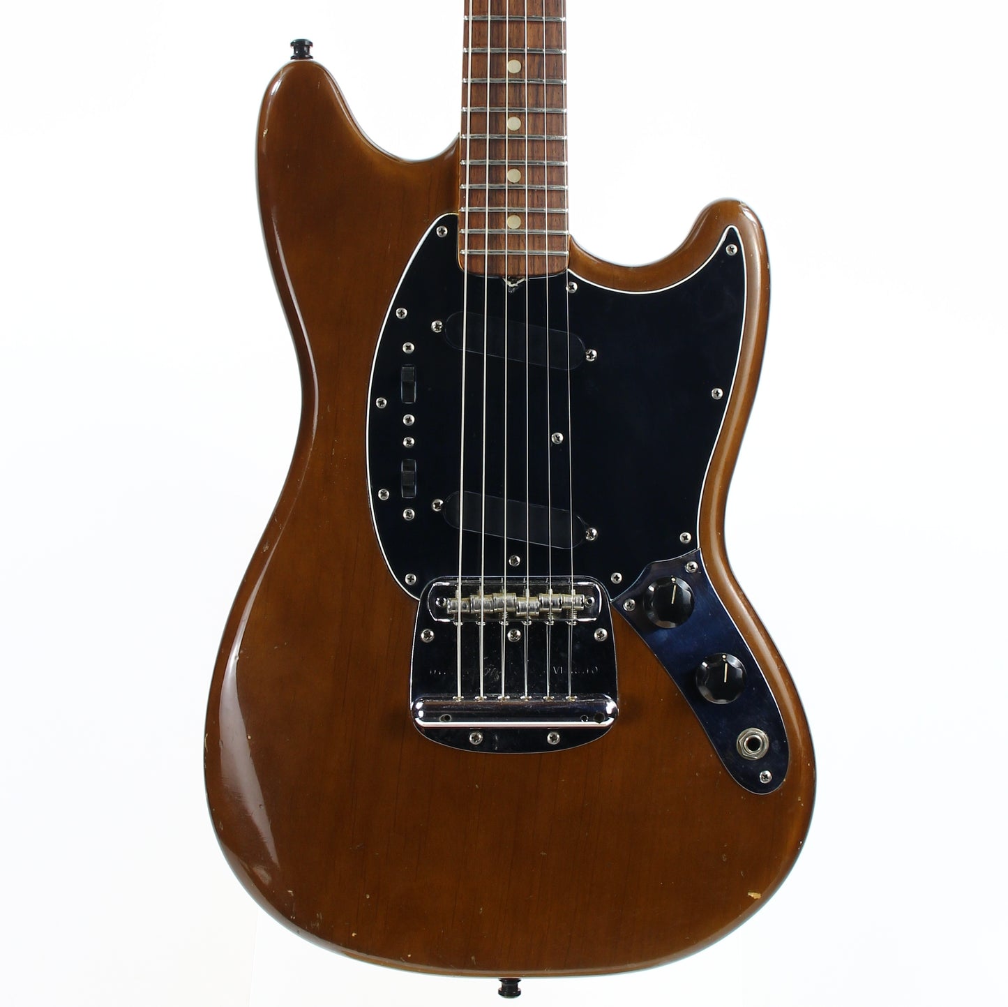 1975 Fender Mustang Walnut Mocha Brown w/ Original Case - Offset Body, Kurt Cobain-type!