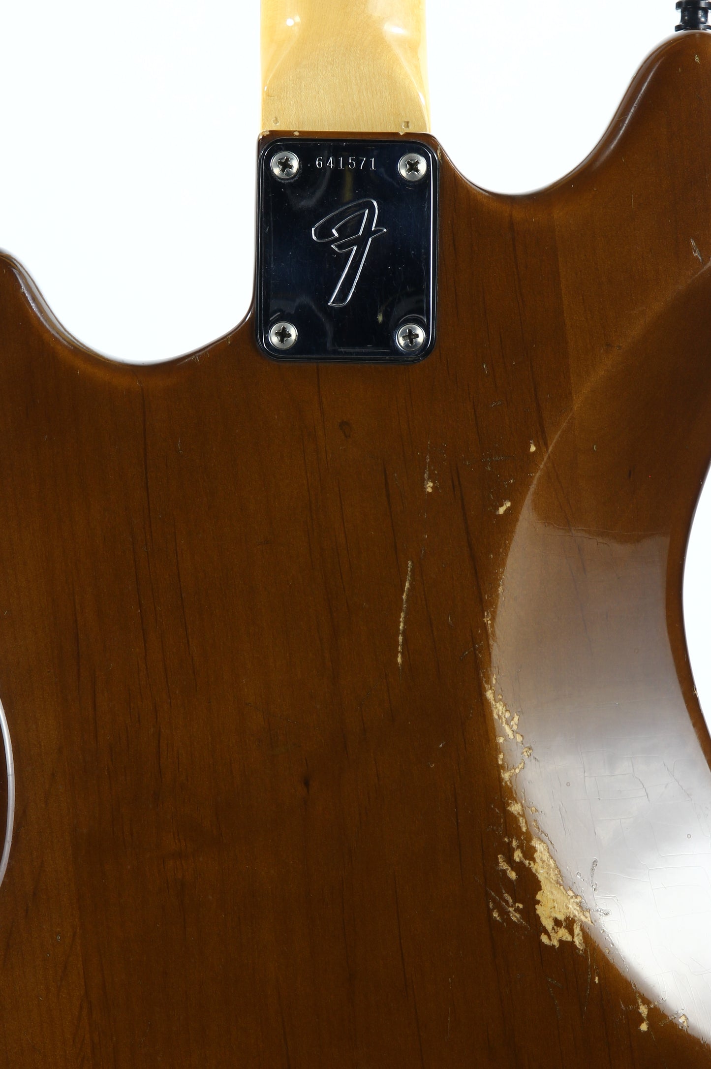 1975 Fender Mustang Walnut Mocha Brown w/ Original Case - Offset Body, Kurt Cobain-type!