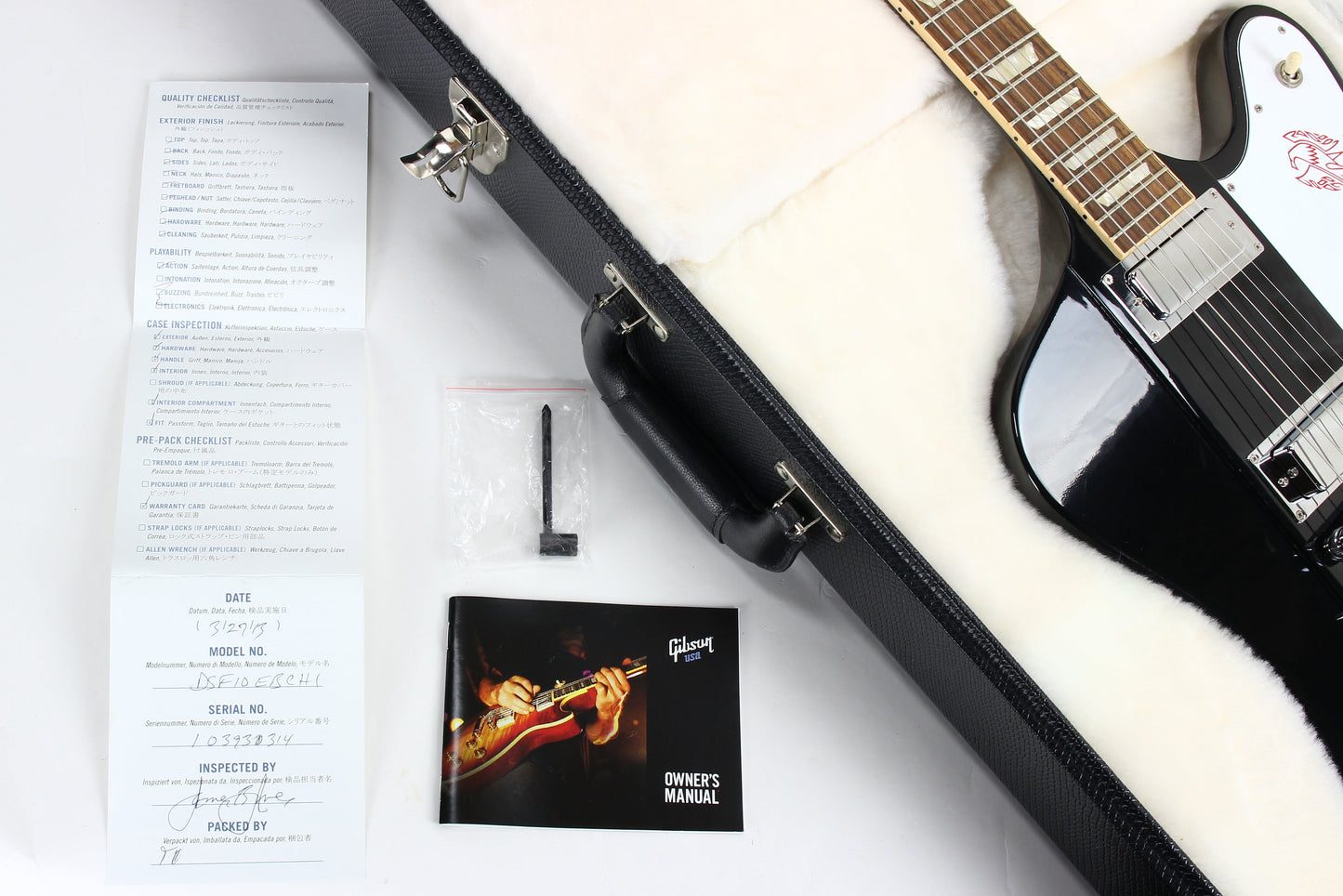 2013 Gibson USA Reverse Firebird V Ebony Black w/ Original Case - LIGHTWEIGHT Steinberger Tuners