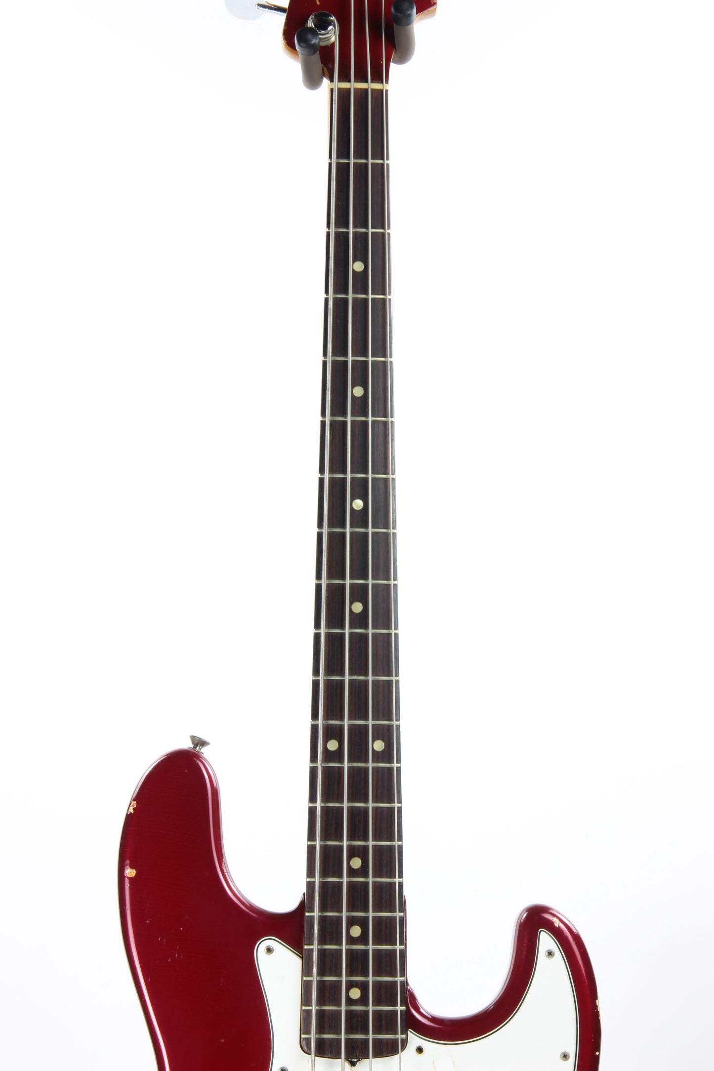 1965 Fender Jazz Bass Candy Apple Red Custom Color - No Binding, Dot Inlays, Matching Headstock!