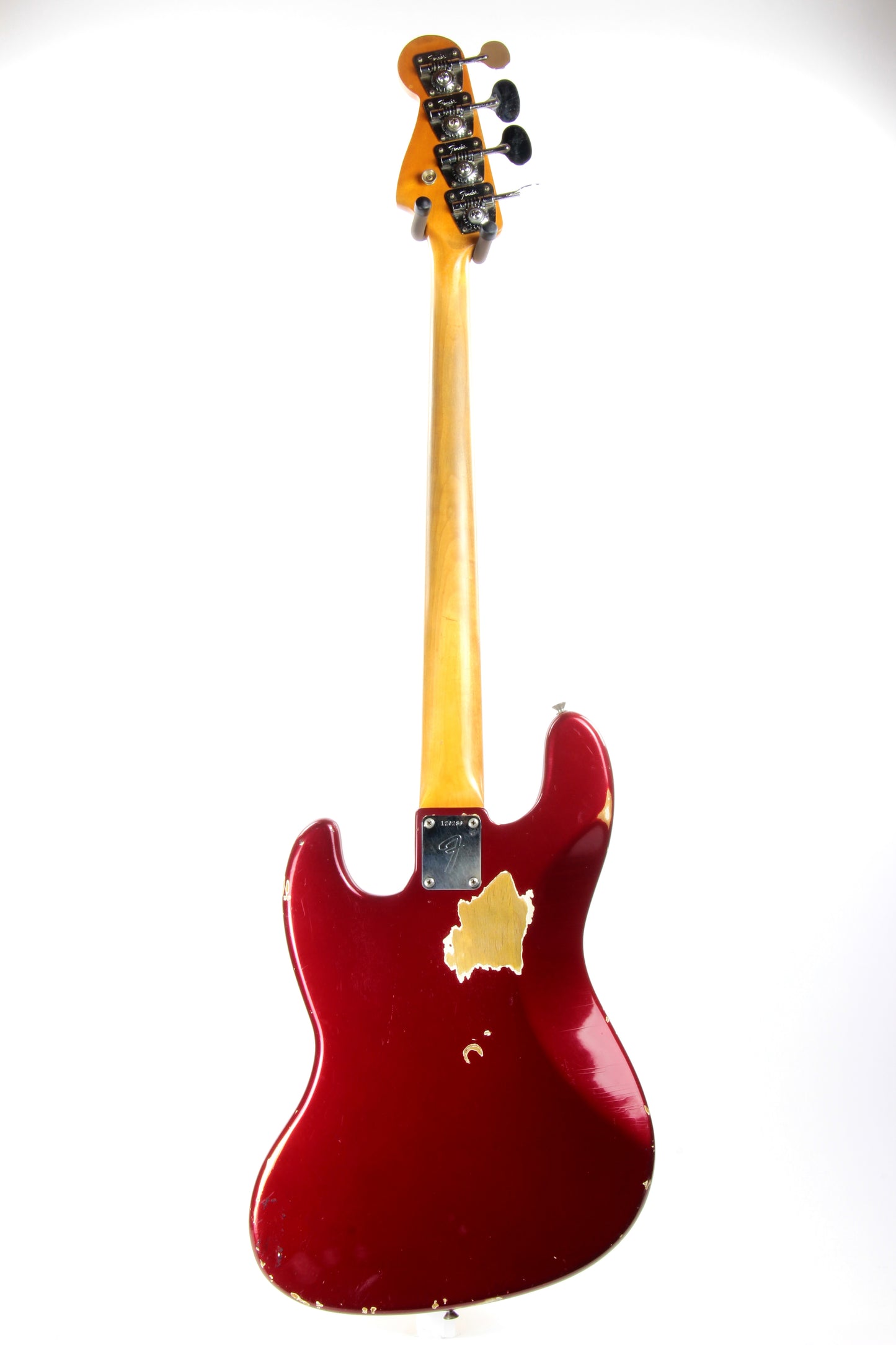 1965 Fender Jazz Bass Candy Apple Red Custom Color - No Binding, Dot Inlays, Matching Headstock!