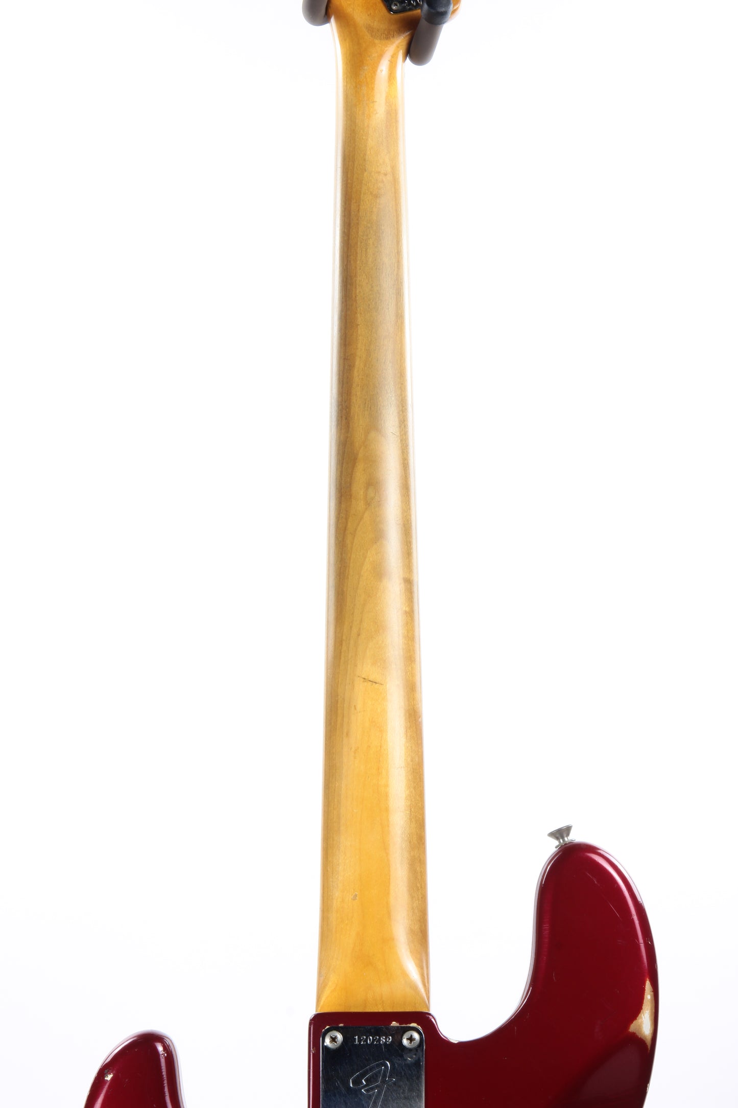 1965 Fender Jazz Bass Candy Apple Red Custom Color - No Binding, Dot Inlays, Matching Headstock!