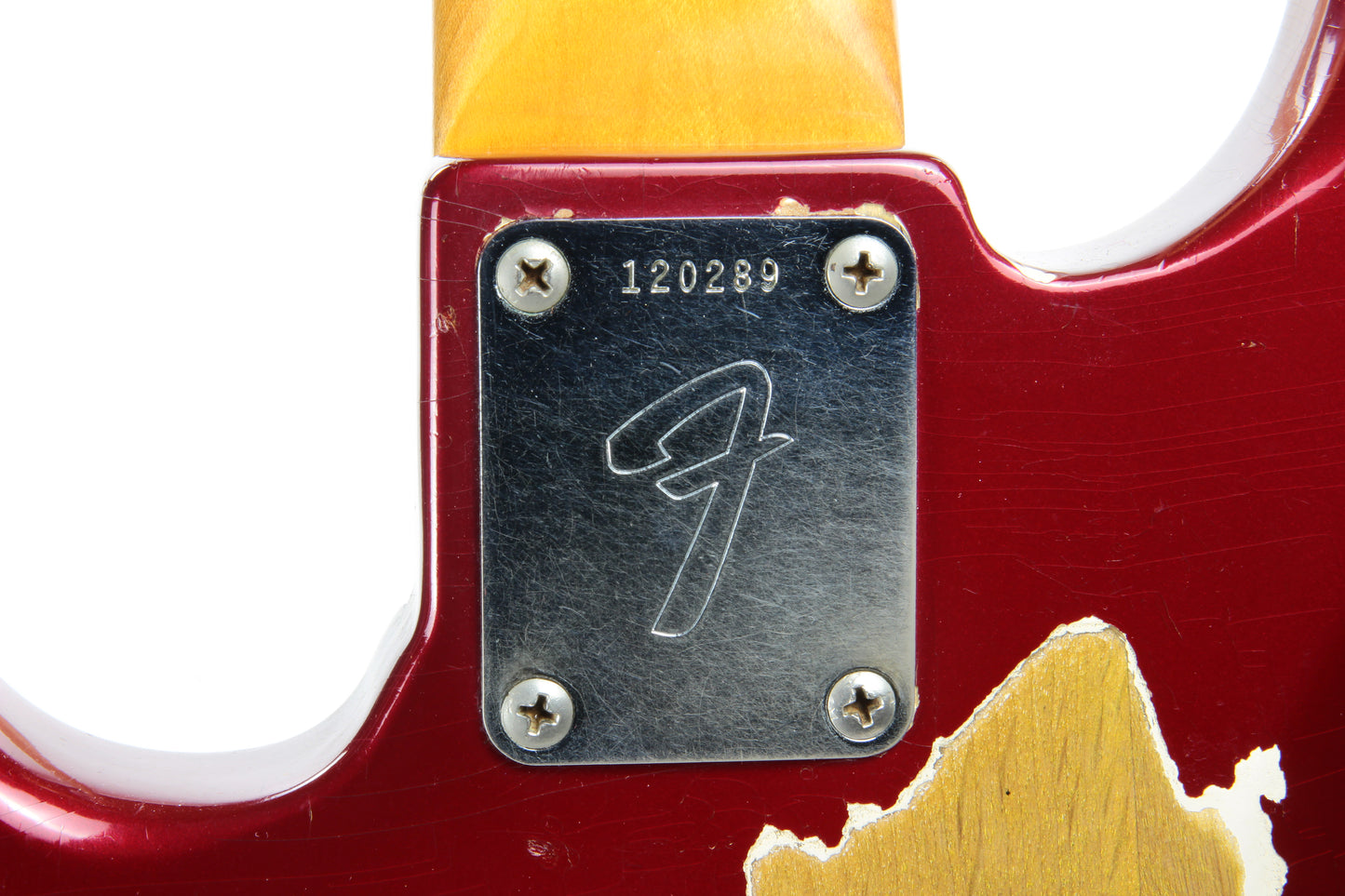 1965 Fender Jazz Bass Candy Apple Red Custom Color - No Binding, Dot Inlays, Matching Headstock!