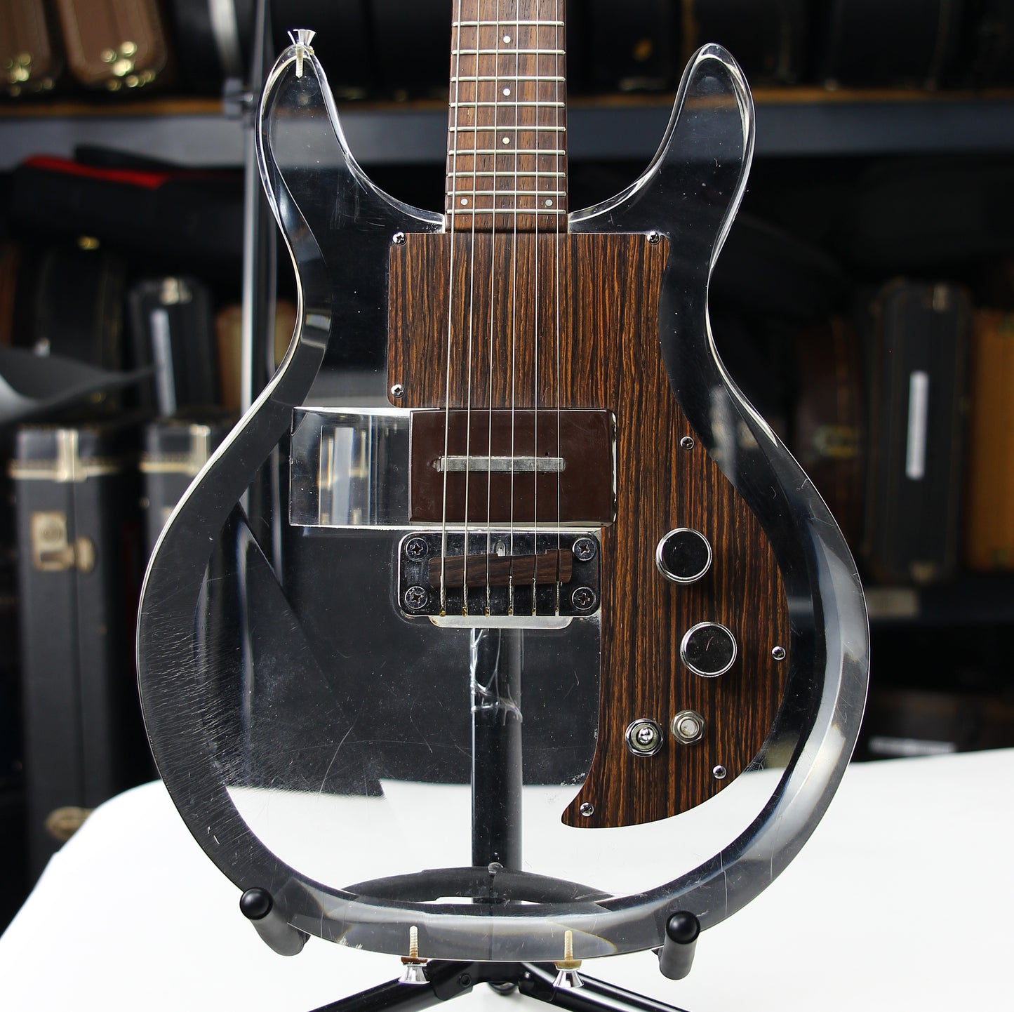 1971 Electra 2246 Phantom Ampeg Dan Armstrong Lucite Clear Electric Guitar Copy MIJ Japan