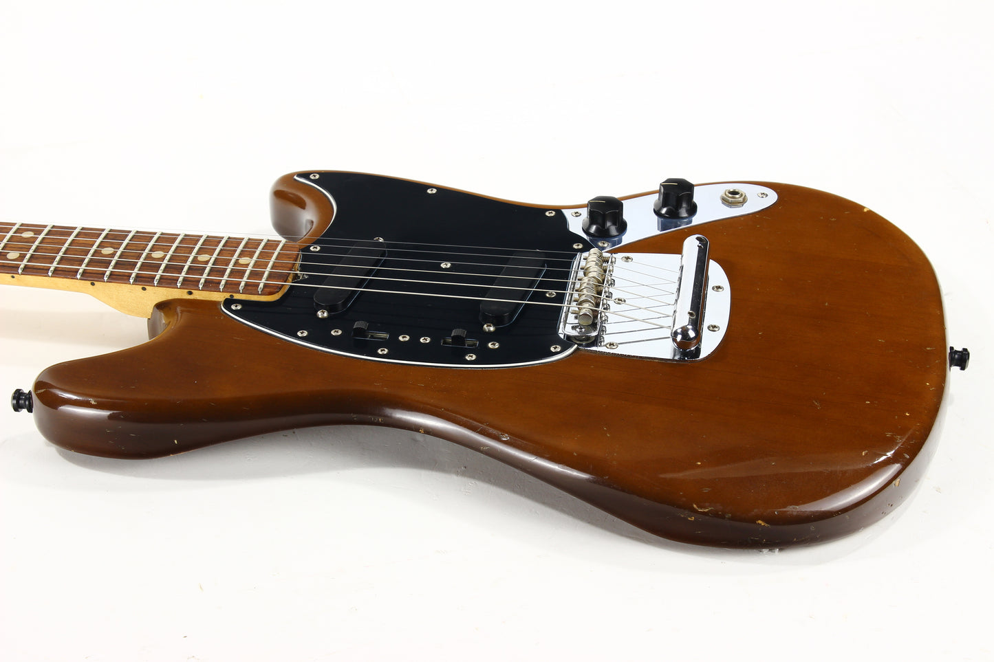 1975 Fender Mustang Walnut Mocha Brown w/ Original Case - Offset Body, Kurt Cobain-type!