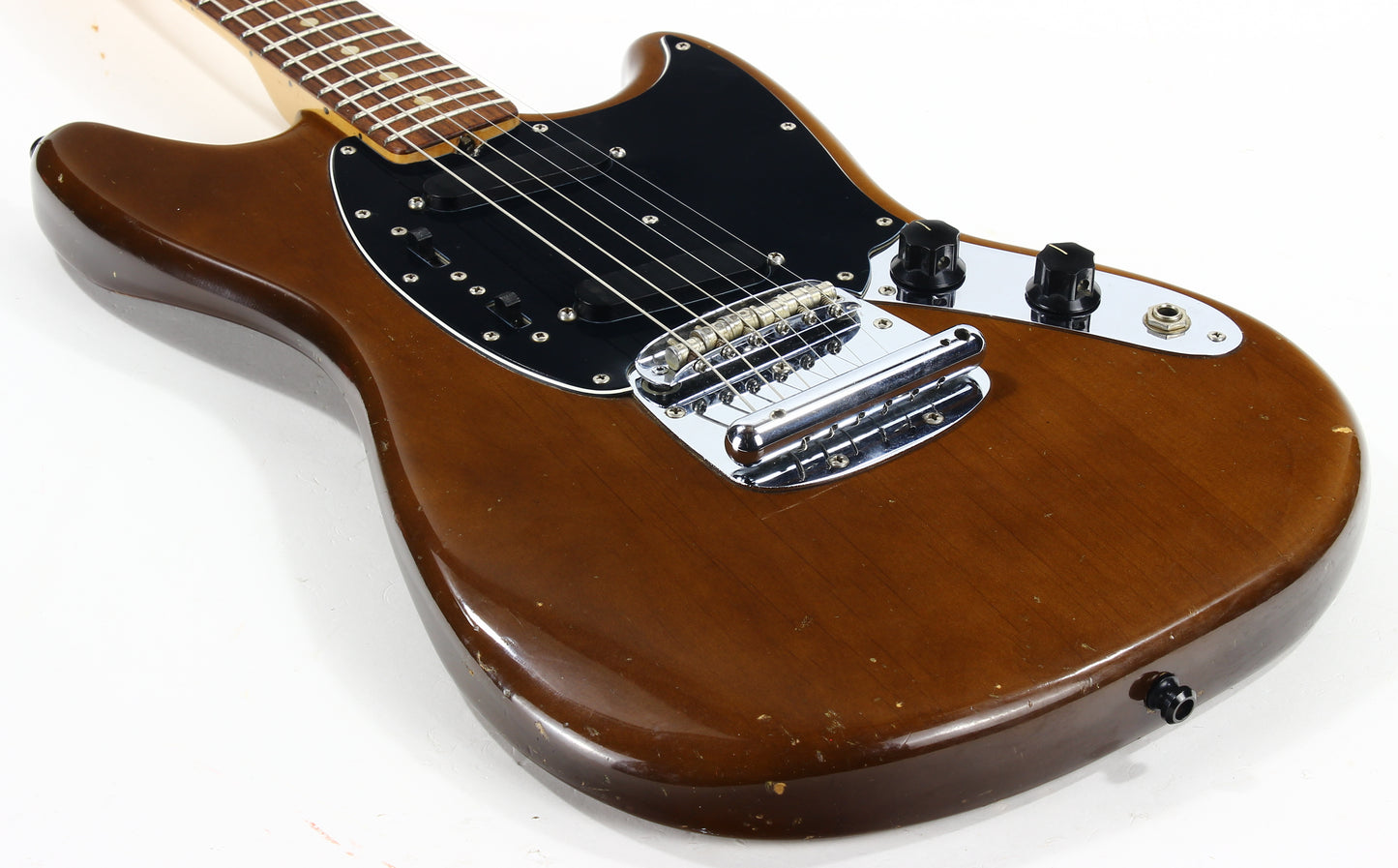 1975 Fender Mustang Walnut Mocha Brown w/ Original Case - Offset Body, Kurt Cobain-type!