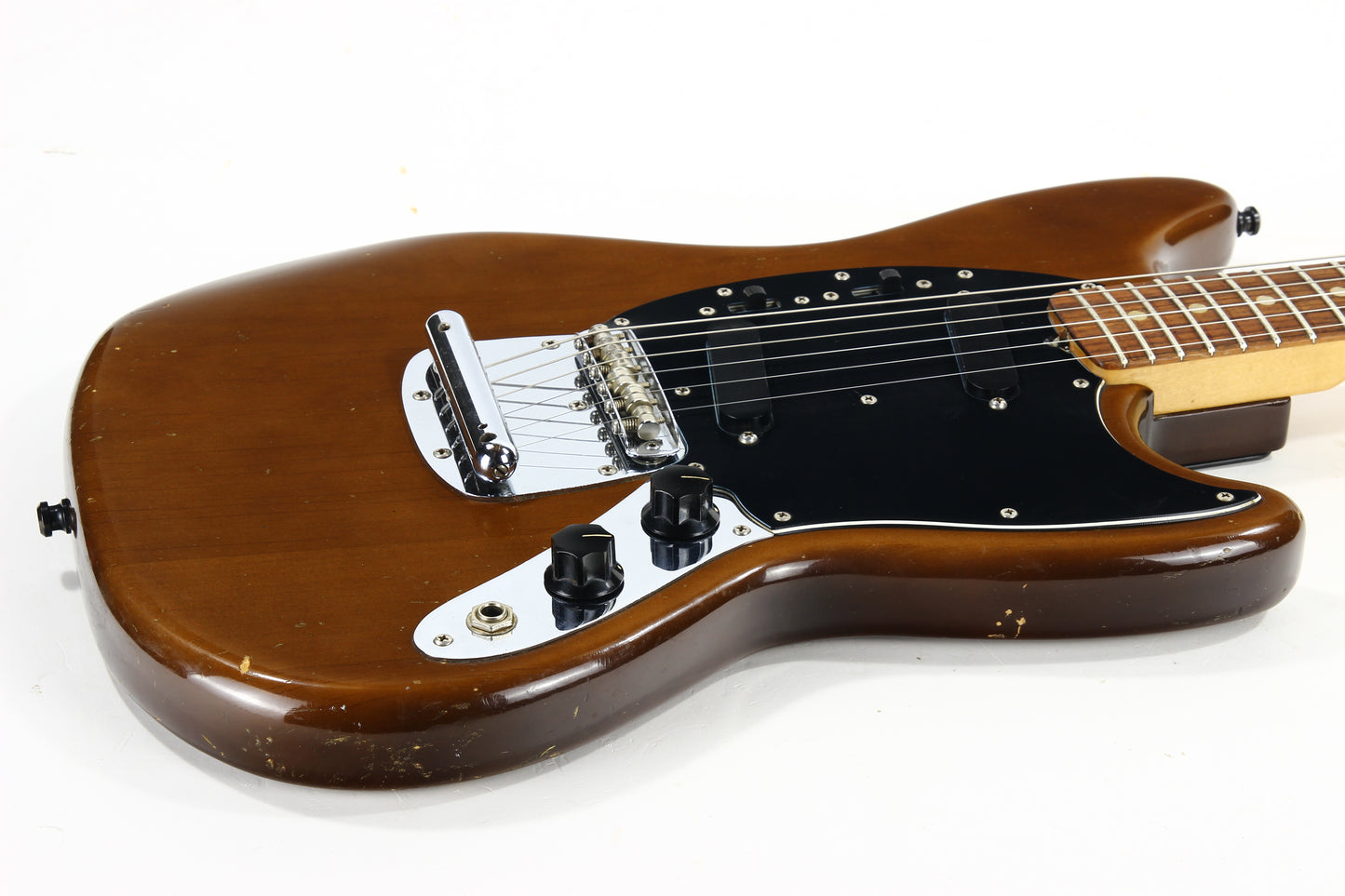1975 Fender Mustang Walnut Mocha Brown w/ Original Case - Offset Body, Kurt Cobain-type!