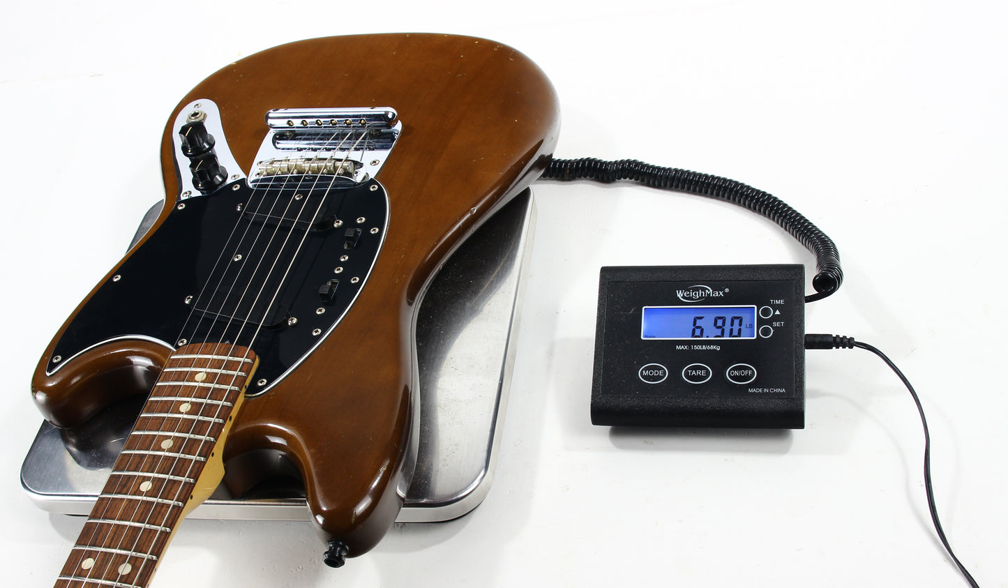 1975 Fender Mustang Walnut Mocha Brown w/ Original Case - Offset Body, Kurt Cobain-type!