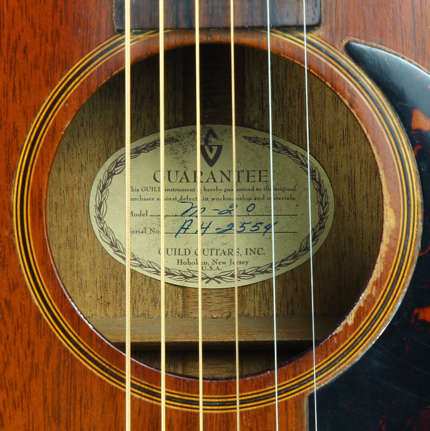 c. 1965 Guild M-20 Mahogany Nick Drake Flattop Acoustic Guitar - Vintage 1960's Small Body