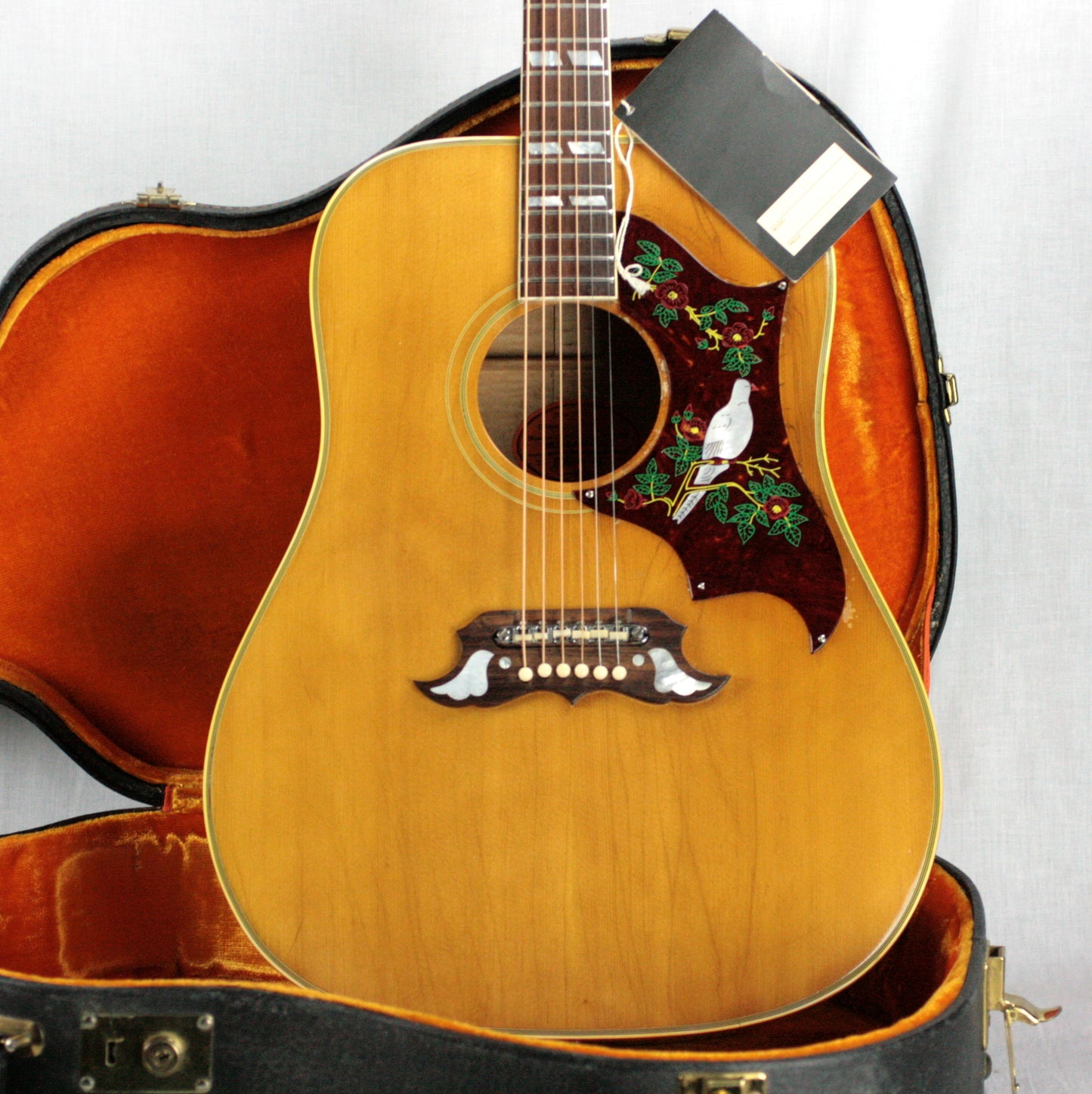 1967 Gibson DOVE Natural w/ Original Case and Hang Tag! Flamed Maple Back/Sides 1960's