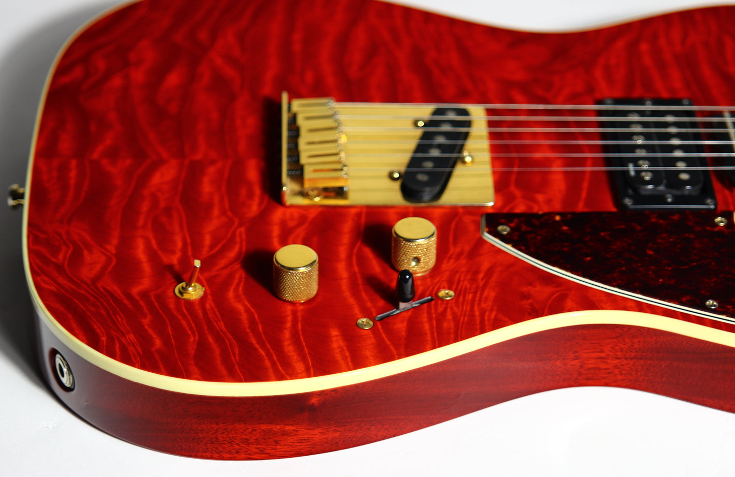 1993 Fender Custom Shop Set Neck Country Artist Telecaster QUILT Sunset Orange Transparent --VERY RARE TELE