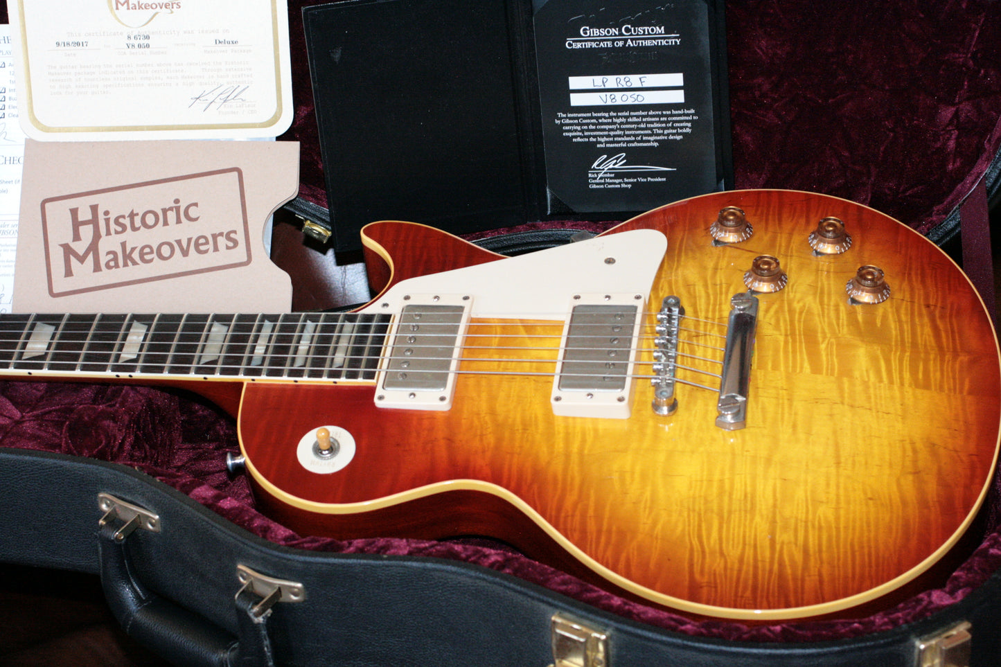 1958 Gibson Historic Makeovers Deluxe BRAZILIAN ROSEWOOD Les Paul Historic Reissue! V8 59 r9 neck flametop hm