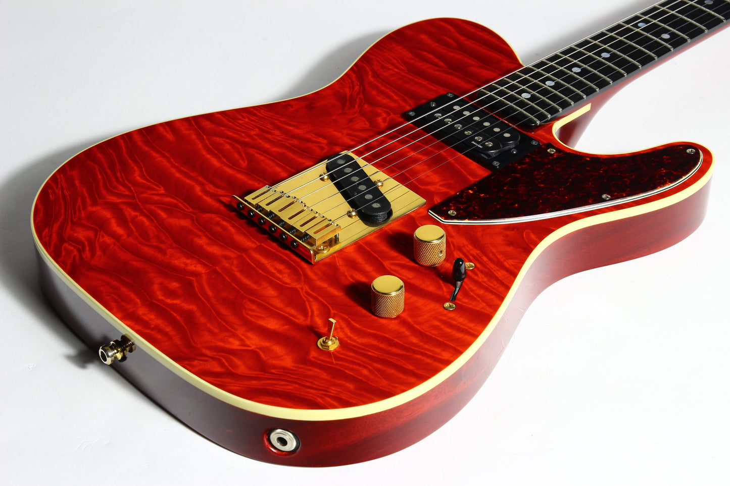 1993 Fender Custom Shop Set Neck Country Artist Telecaster QUILT Sunset Orange Transparent --VERY RARE TELE