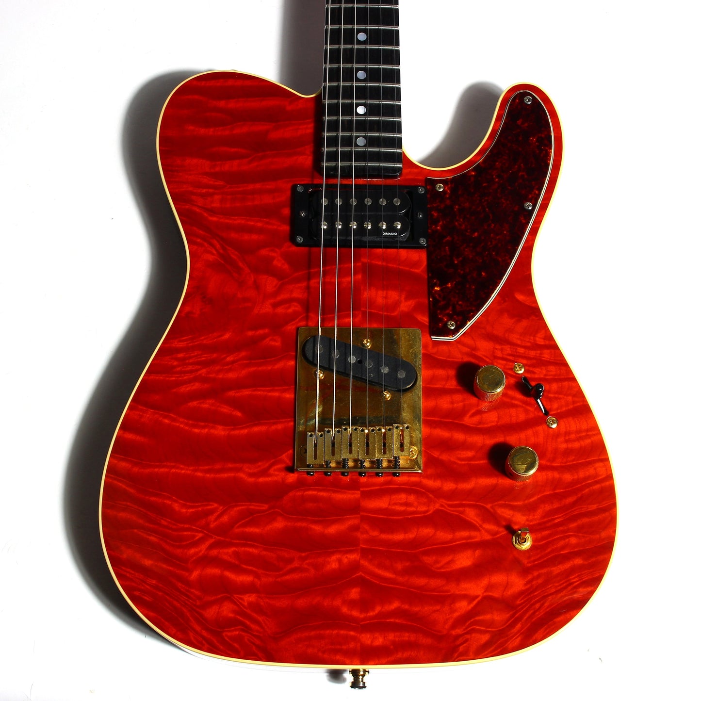 1993 Fender Custom Shop Country Artist Telecaster Quilt Sunset Orange Transparent