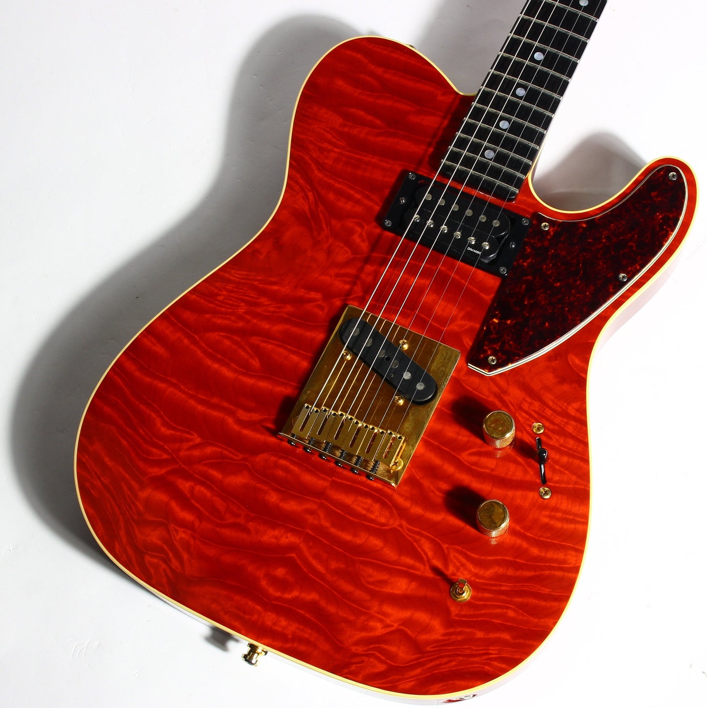1993 Fender Custom Shop Set Neck Country Artist Telecaster QUILT Sunset Orange Transparent --VERY RARE TELE