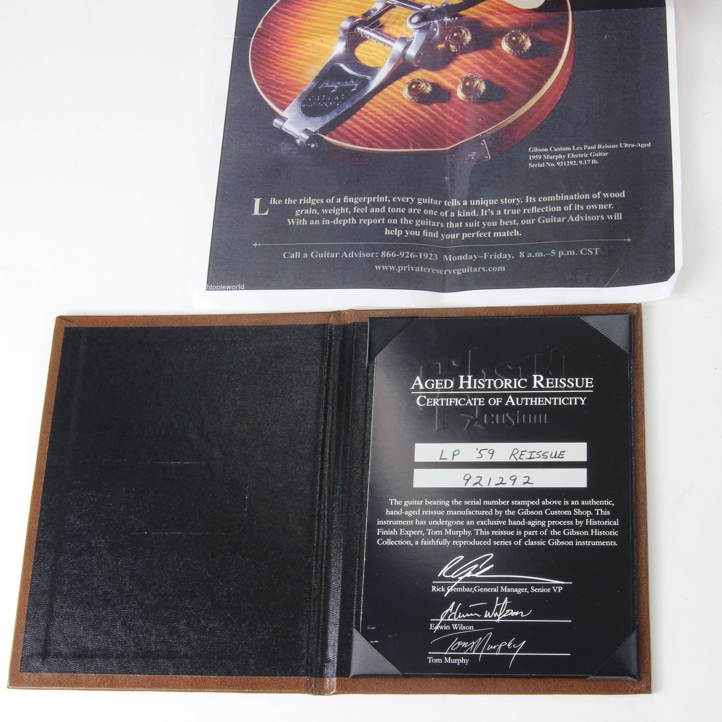 1959 Gibson Custom Shop '59 Reissue Les Paul Tom Murphy ULTRA HEAVY AGED R9 Bigsby BOTB 1 of 30!